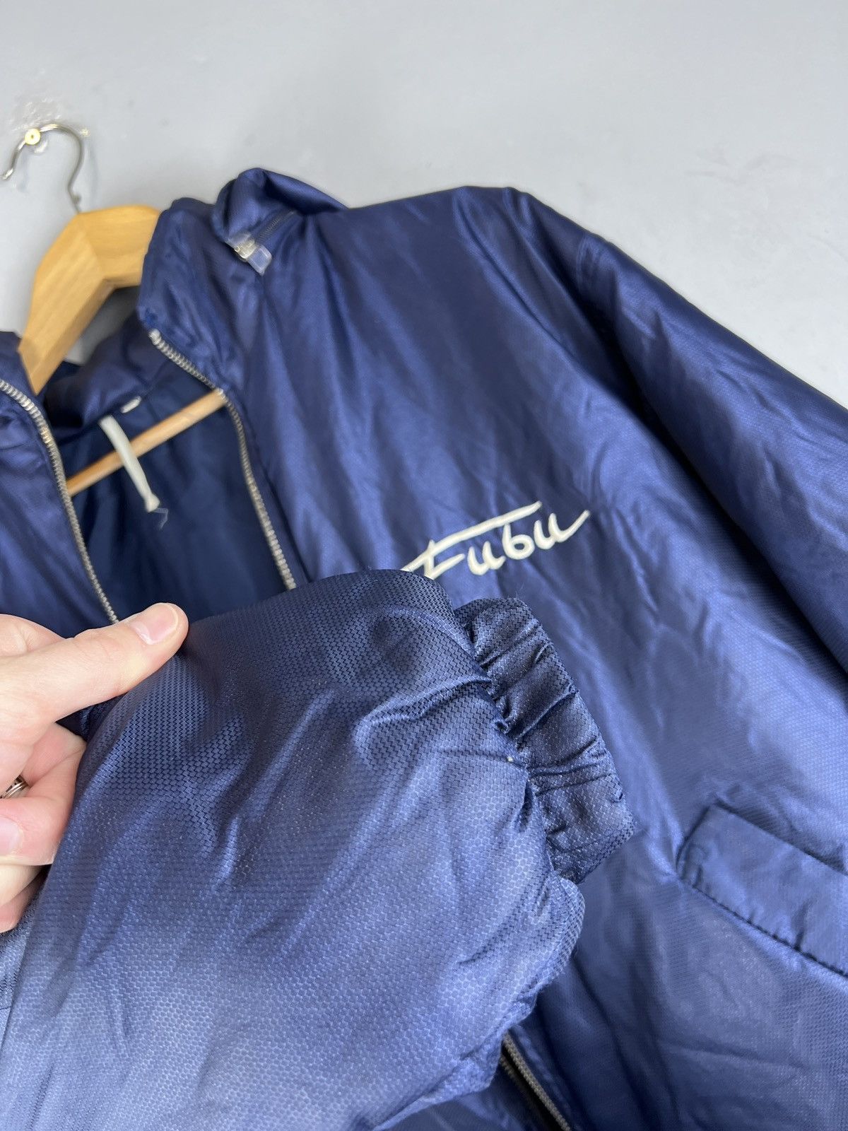 Fubu × Japanese Brand × Vintage Vintage FUBU Down Opti zip 90s big logo centre y2k Size US S / EU 44-46 / 1 - 13 Thumbnail