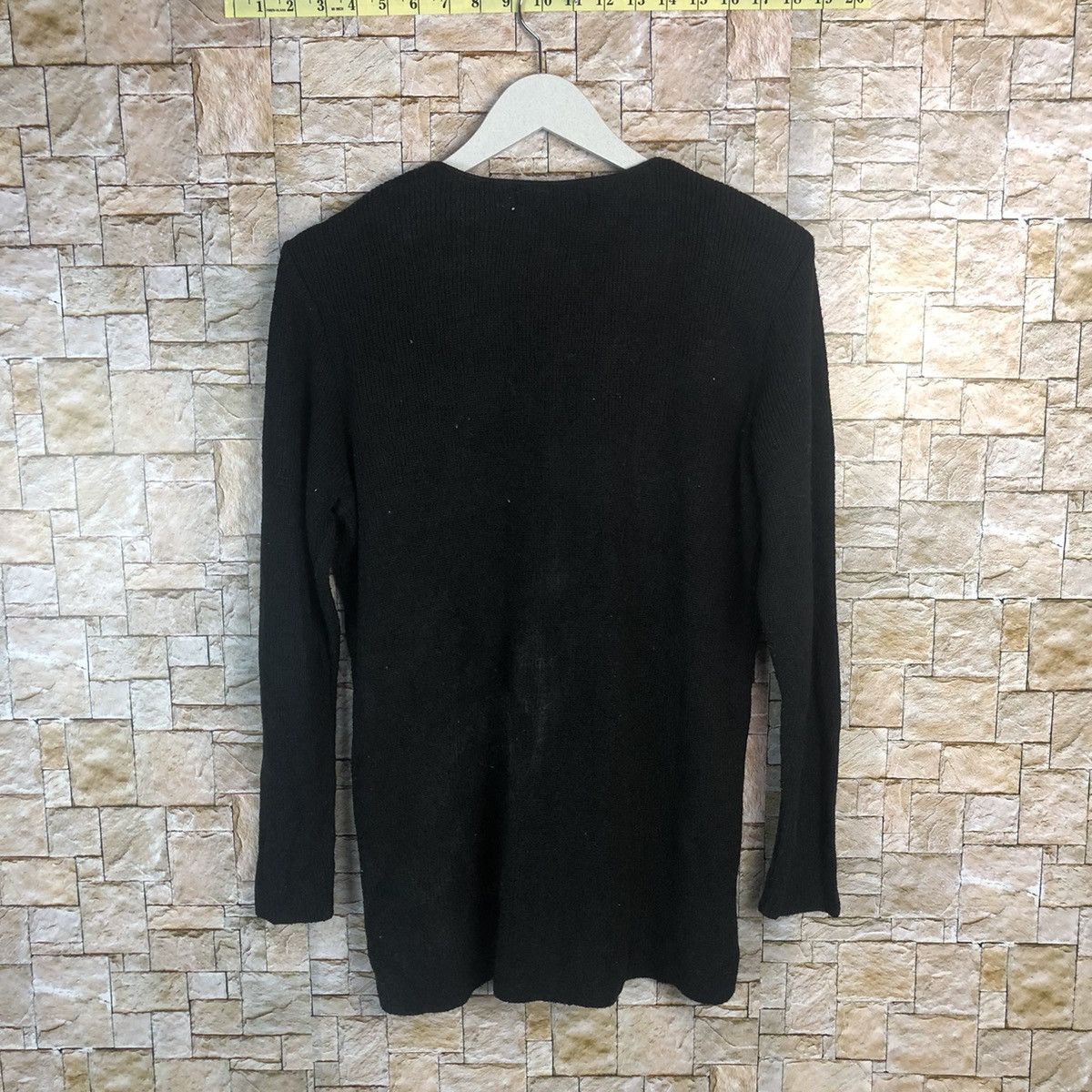 Homespun Knitwear × Japanese Brand Rich Hoble Black Cardigan Knitwear #A202 Size L / US 10 / IT 46 - 13 Thumbnail