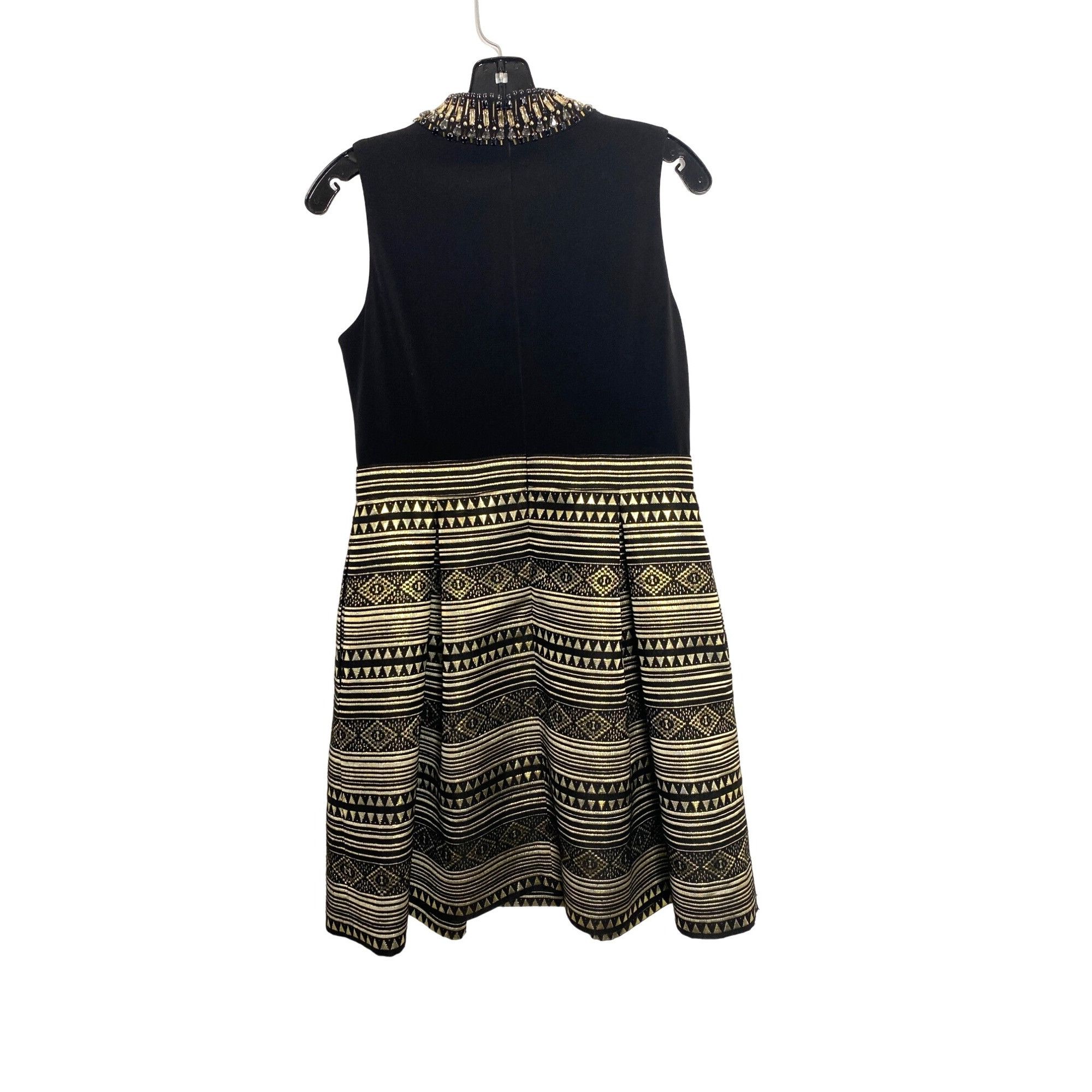 Vince Camuto VINCE CAMUTO WOMEN'S WOMEN'S BLACK/GOLD METALLIC PARTY DRESS Size M / US 6-8 / IT 42-44 - 4 Thumbnail