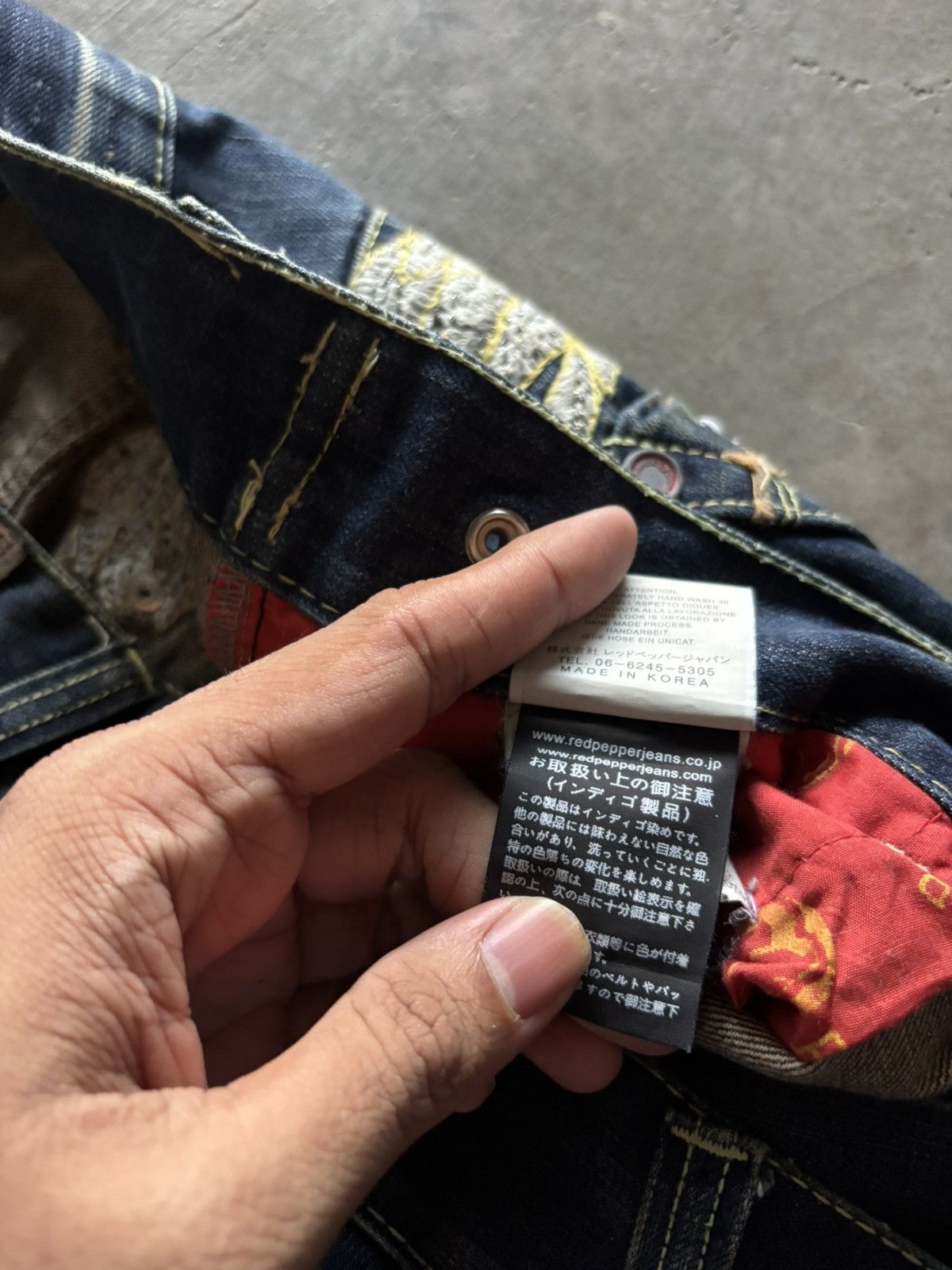 If Six Was Nine FLARE RED PEPPER WING POCKET RUSTY MUDMAX JAPANESE DENIM Size US 36 / EU 52 - 8 Thumbnail