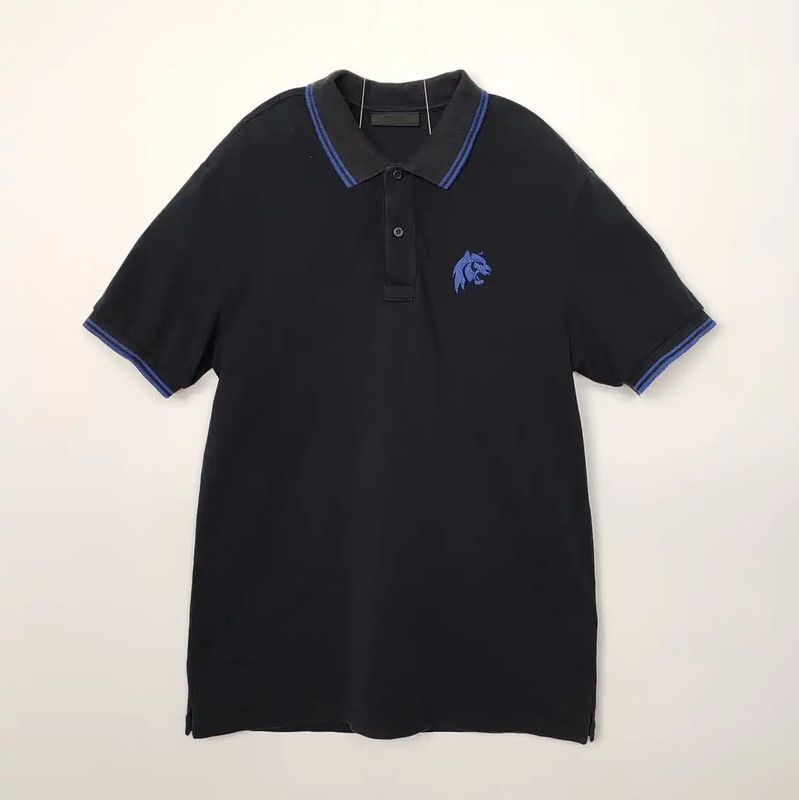 Prada Prada Men's Black Cotton Polo Shirt Size US L / EU 52-54 / 3 - 1 Thumbnail