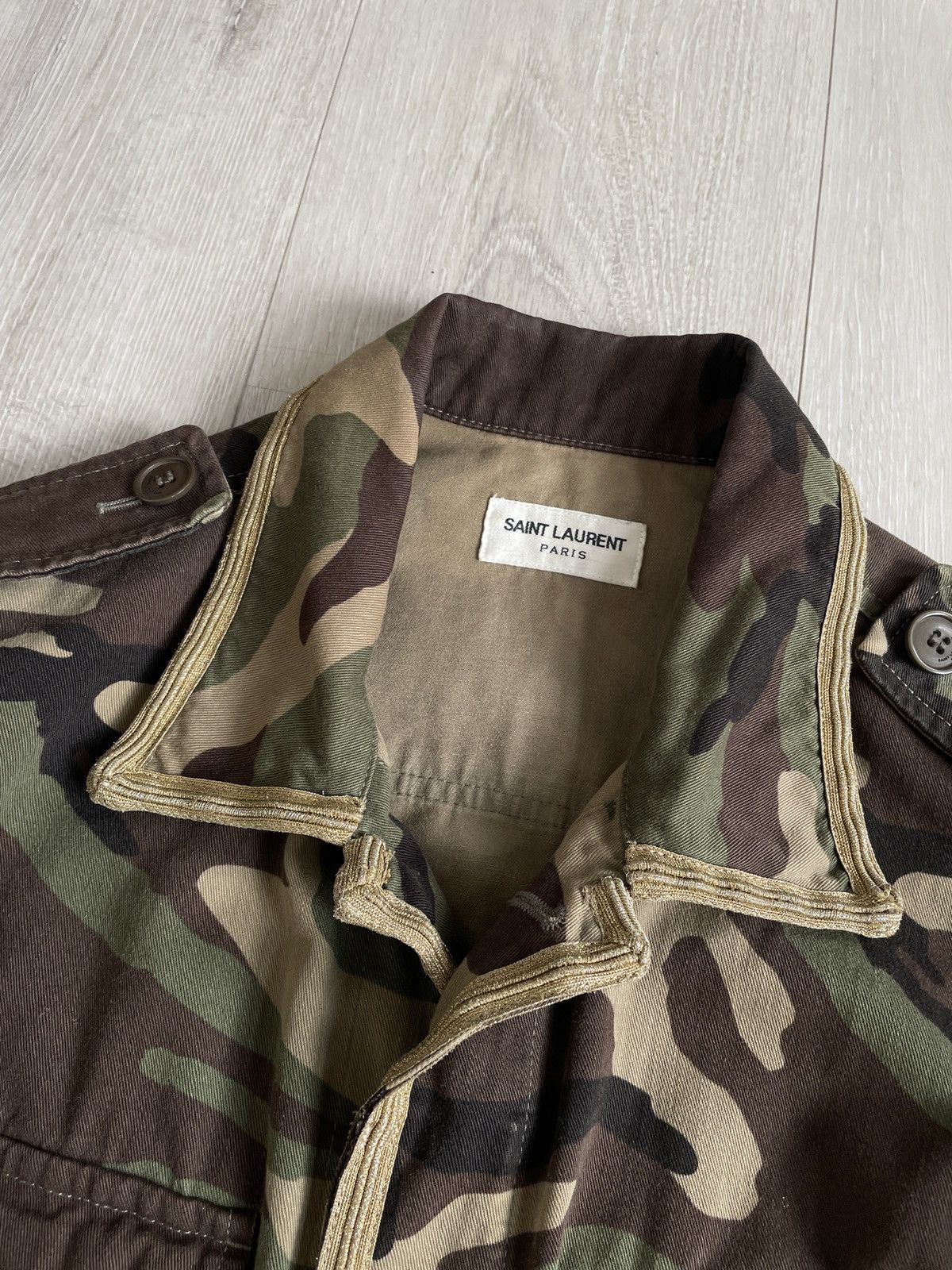 Saint Laurent Paris Saint Laurent SS15 camo military jacket by Hedi Slimane Size US S / EU 44-46 / 1 - 5 Thumbnail