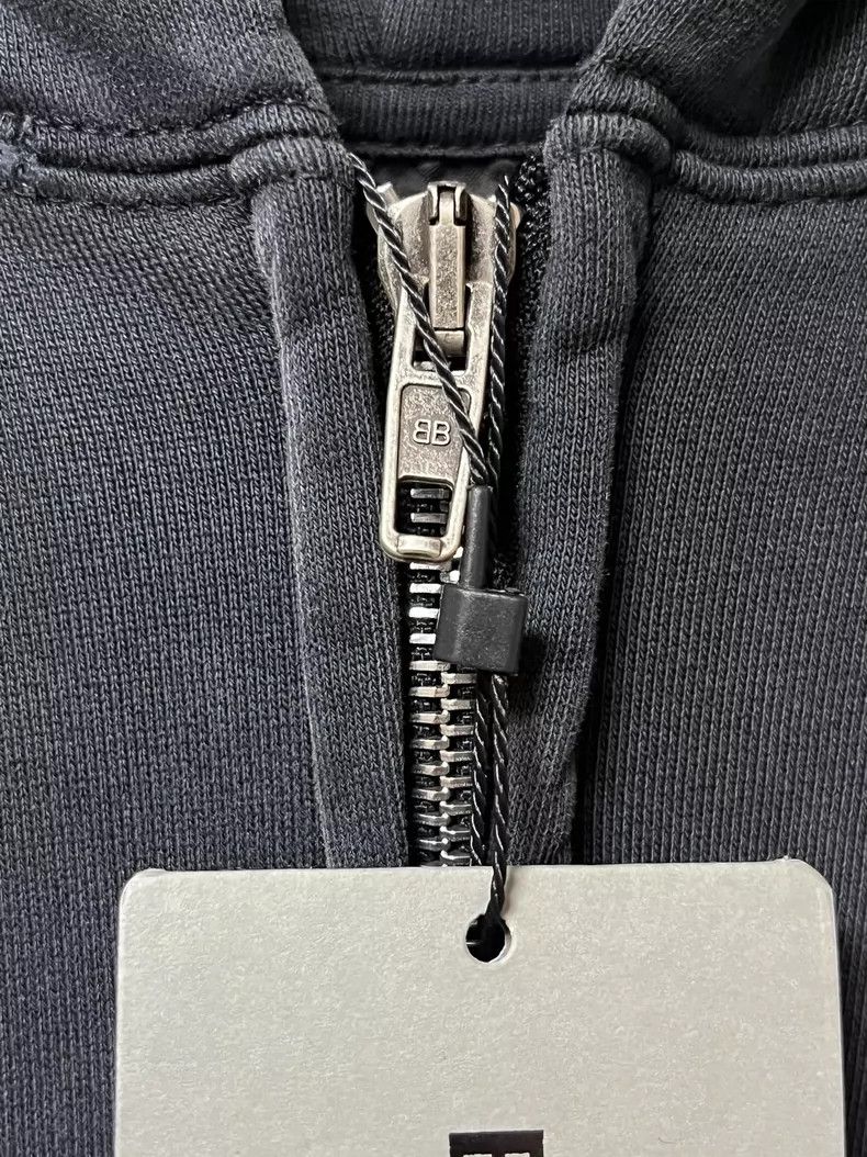 Balenciaga Balenciaga Black tape patch zipper hooded sweatshirt Size US XS / EU 42 / 0 - 3 Thumbnail