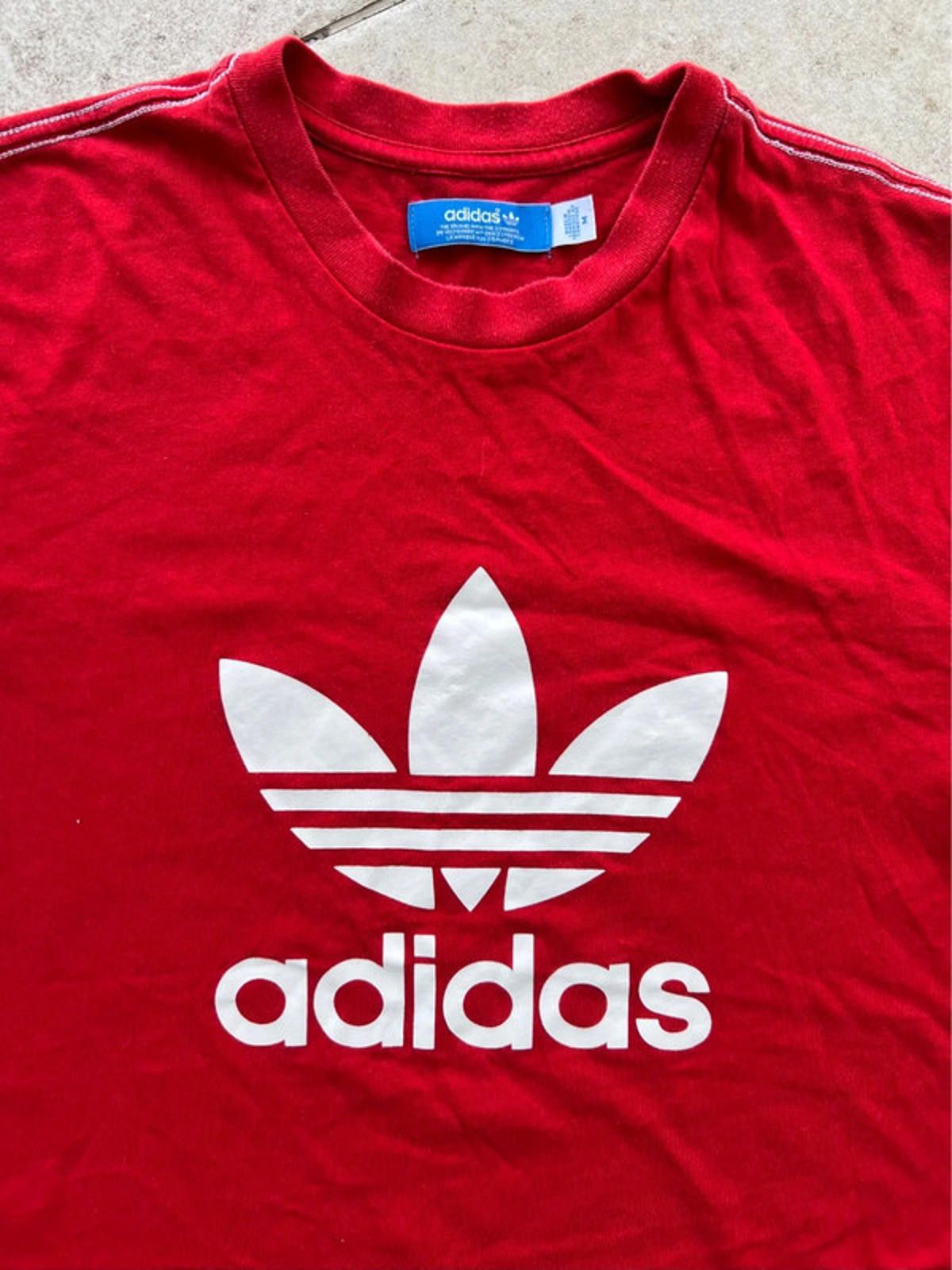 Adidas Red Adidas Logo Tee Size US M / EU 48-50 / 2 - 3 Thumbnail