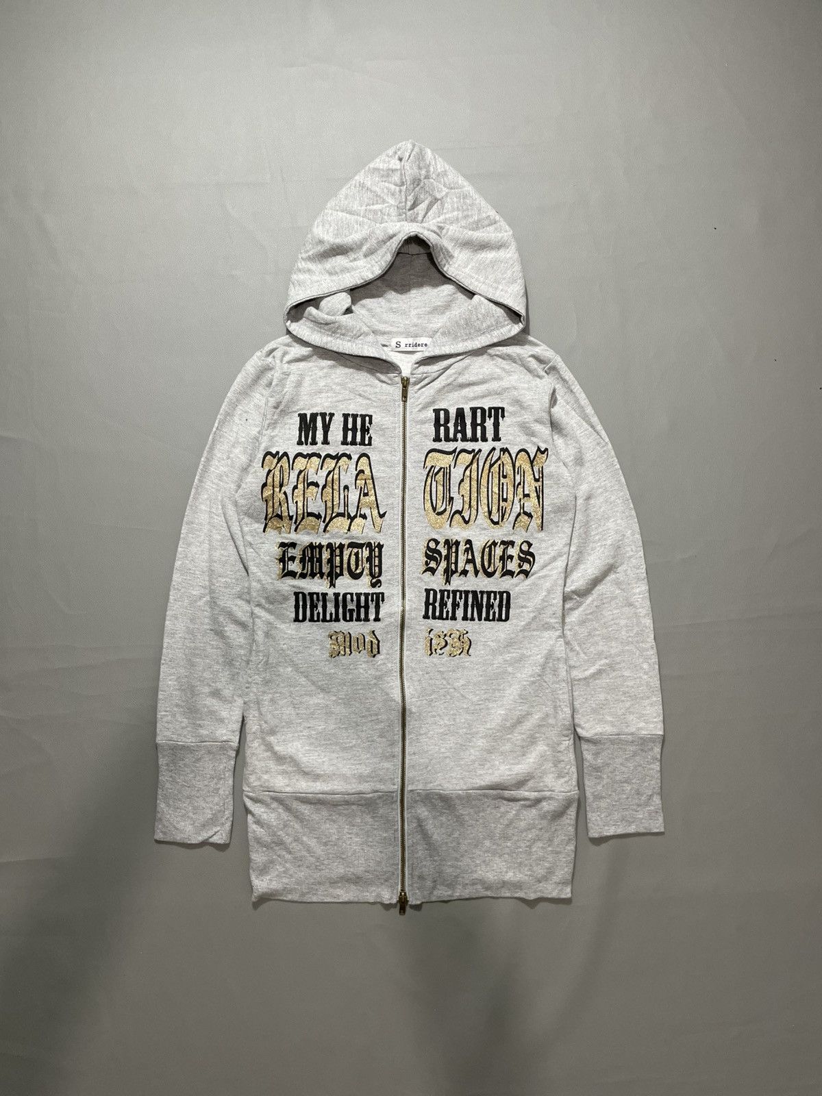2000s Sorridere - Poem zip up hoodie
