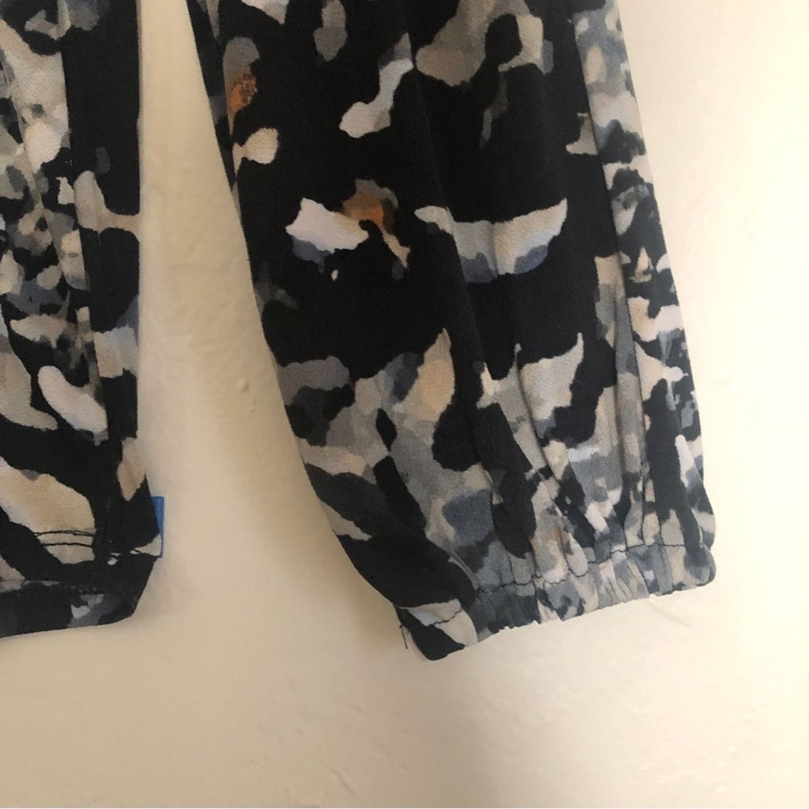 Other Cupio Black Blue White Orange Abstract Shirt Blouse Top Size M / US 6-8 / IT 42-44 - 4 Thumbnail