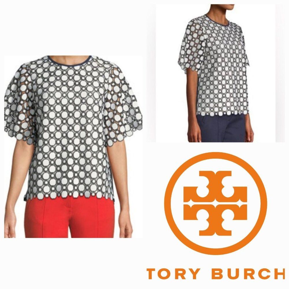 Tory Burch NWT Tory Burch Gloria Geometric Top 6 Medium Size M / US 6-8 / IT 42-44 - 1 Thumbnail