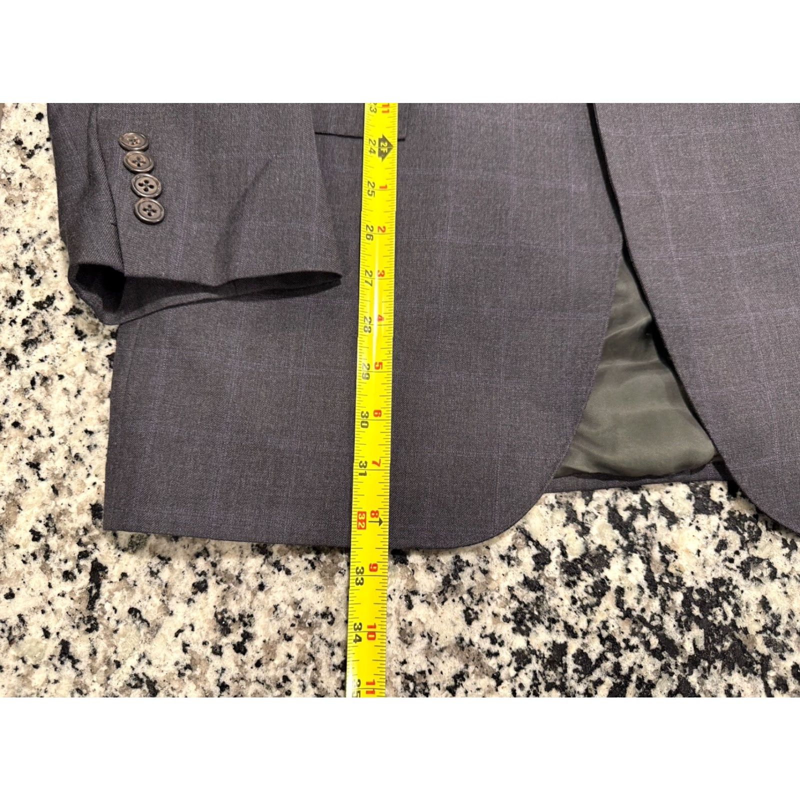 Polo Ralph Lauren VINTAGE Polo Ralph Lauren Blazer Windowpane Plaid Wool Made In Italy 42L Men's Jacket Regular Subtle Purple Gray Size US XL / EU 56 / 4 - 3 Thumbnail