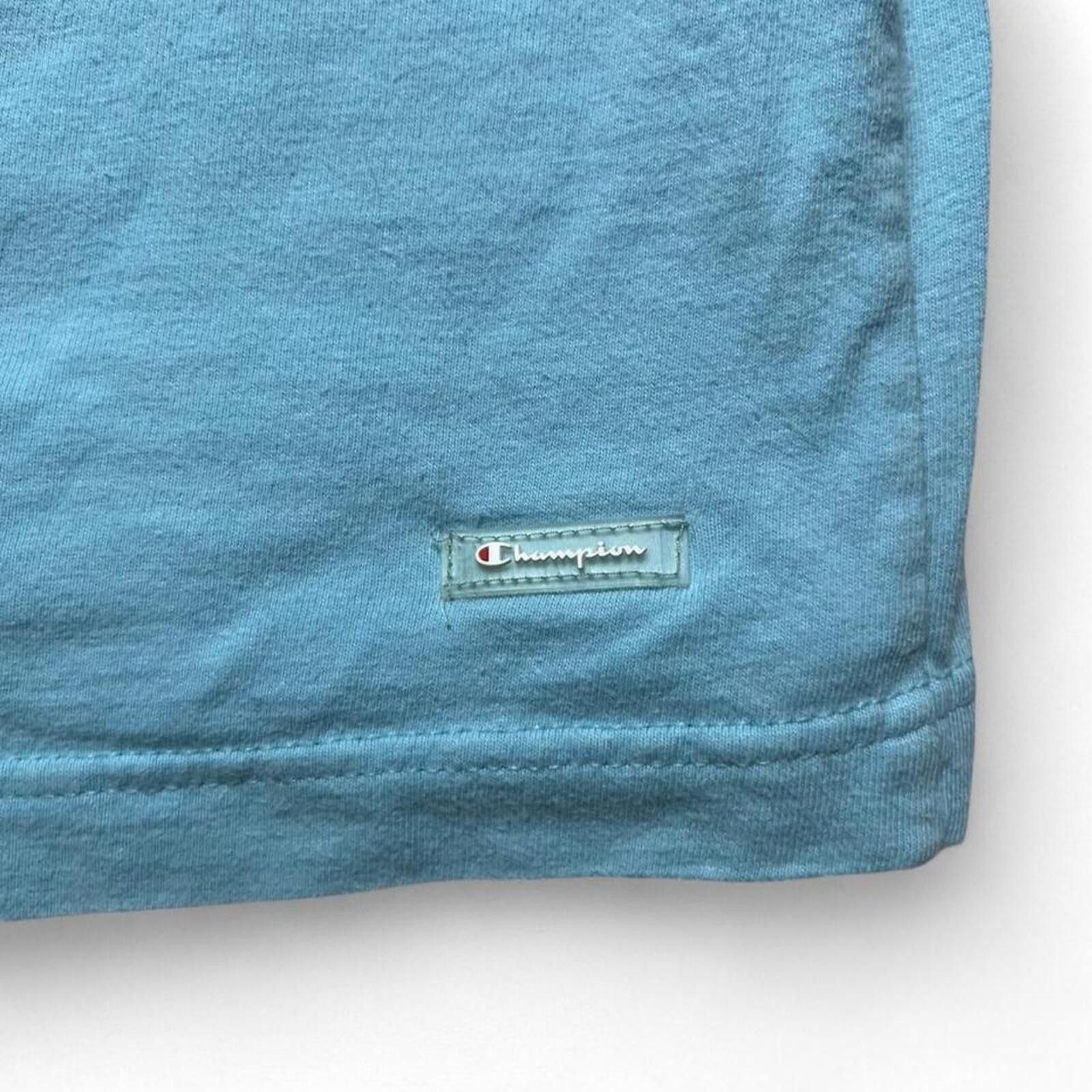 Champion Y2K Champion Light Blue V-Neck T-Shirt Size XL Size US XL / EU 56 / 4 - 3 Thumbnail