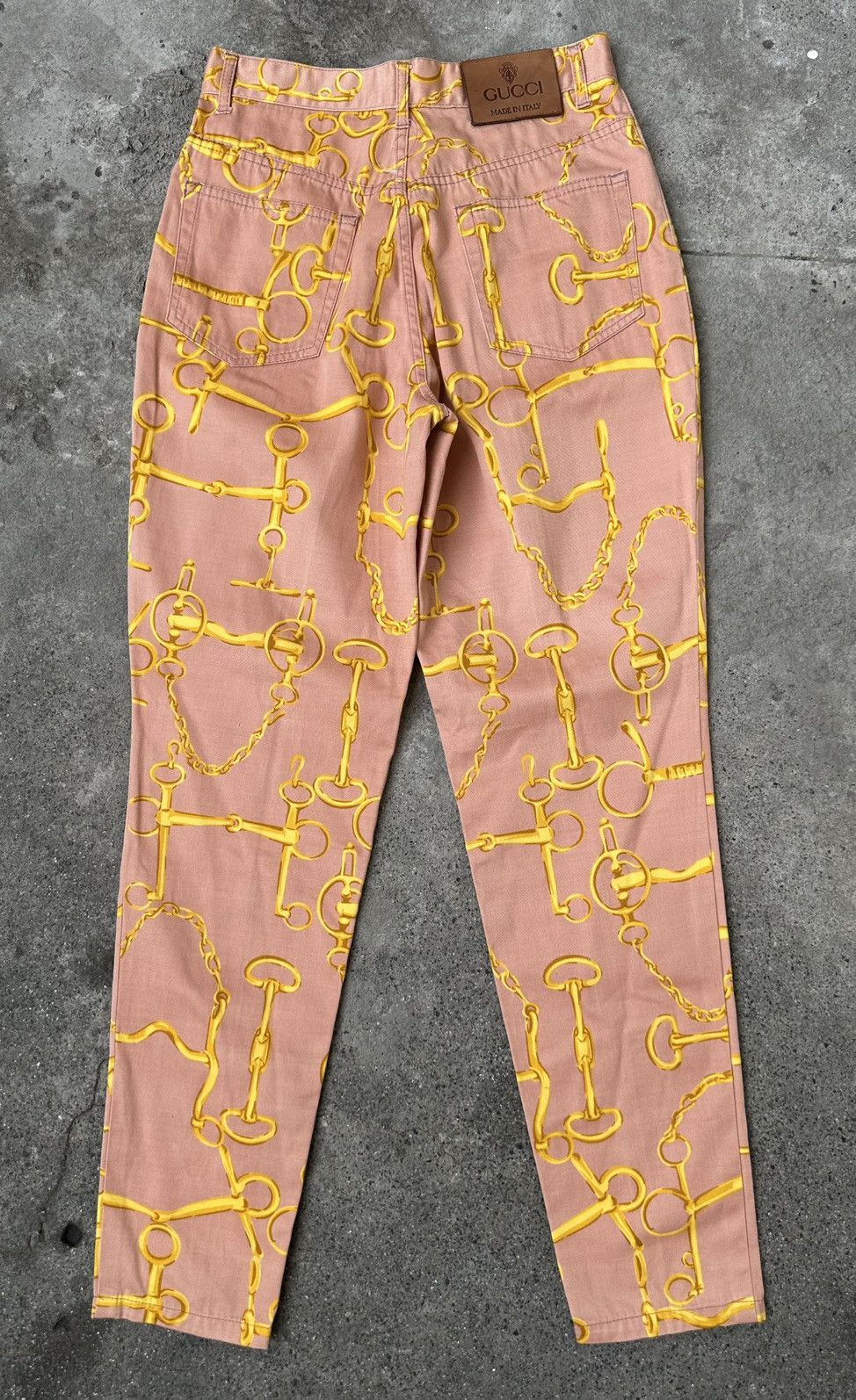 Gucci × Tom Ford Gucci - Tomford 1990 Horse Bit Logo High Waisted Coral Jeans Size 27" / US 4 / IT 40 - 10 Thumbnail