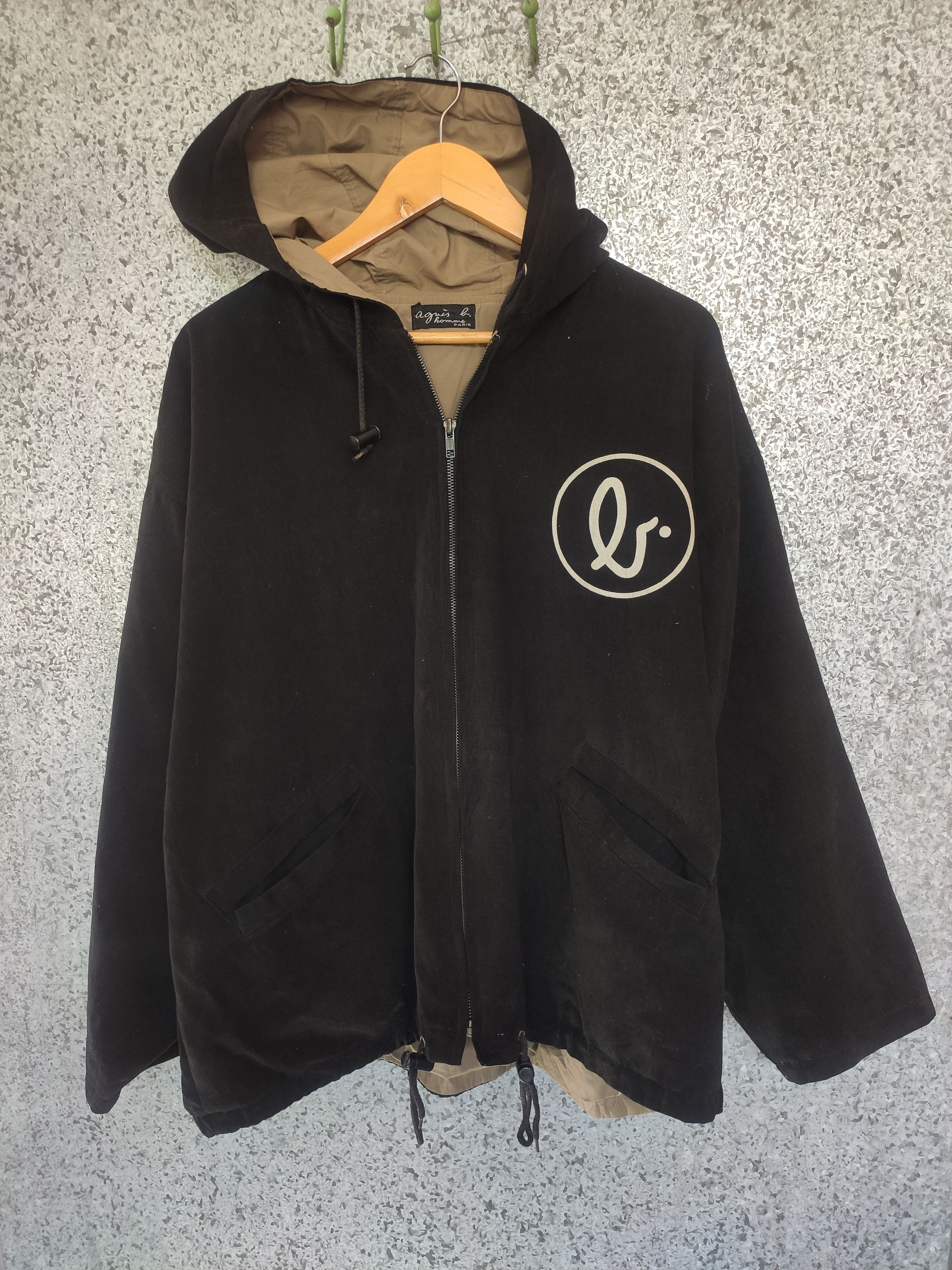 agnes b. 🔥 Vintage Agnes B jacket zipper hoodies big logo oversized Size US L / EU 52-54 / 3 - 6 Thumbnail