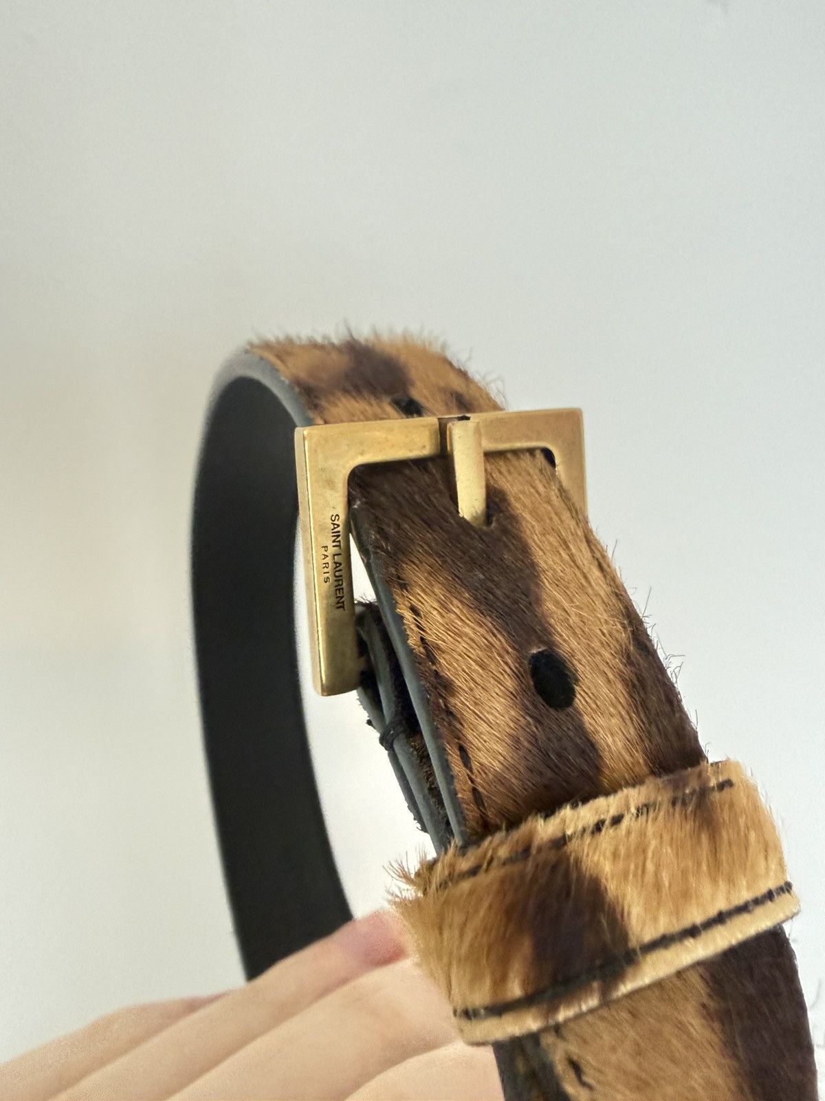 Saint Laurent Paris Saint Laurent Dog Collar in Pony-skin Look Leather Size ONE SIZE - 5 Thumbnail