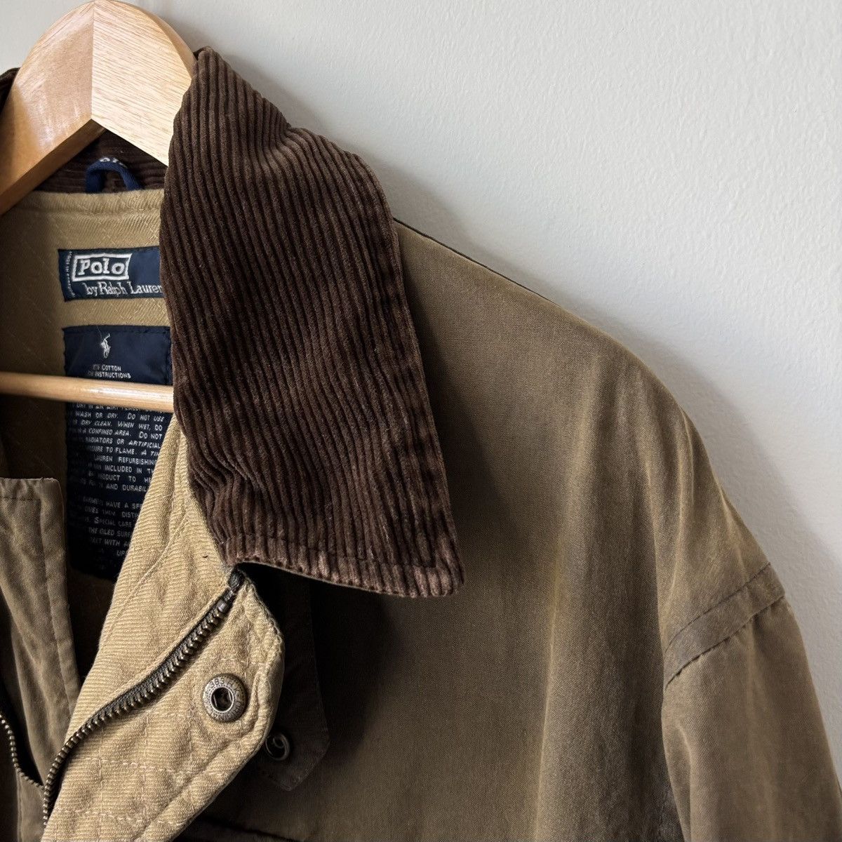 Polo Ralph Lauren Vintage Oilcloth Waxed Cotton Canvas Jacket Olive Size US M / EU 48-50 / 2 - 10 Thumbnail