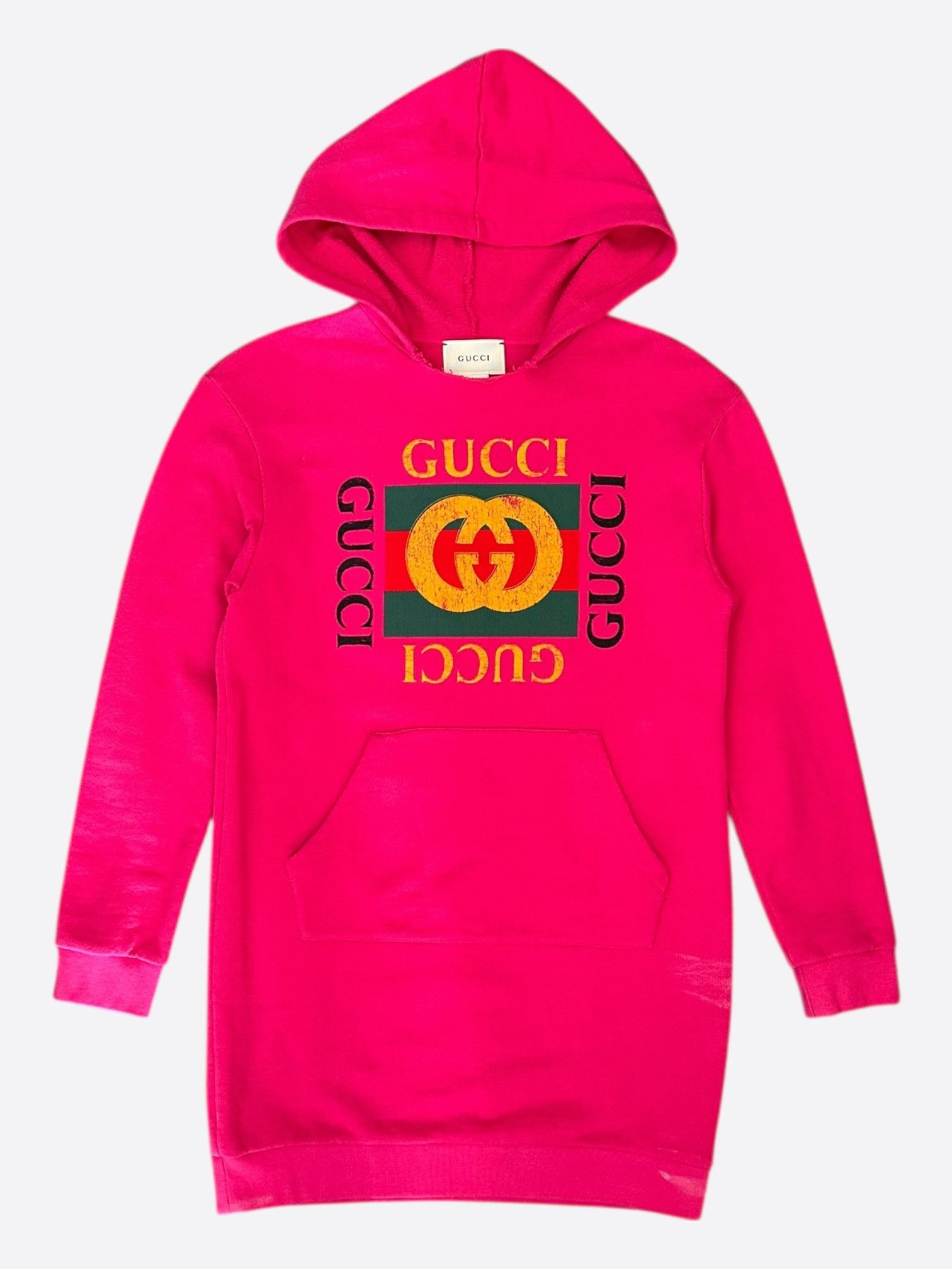 Gucci Gucci Pink Bootleg Logo Kids Hoodie Size US XXS / EU 40 - 1 Thumbnail