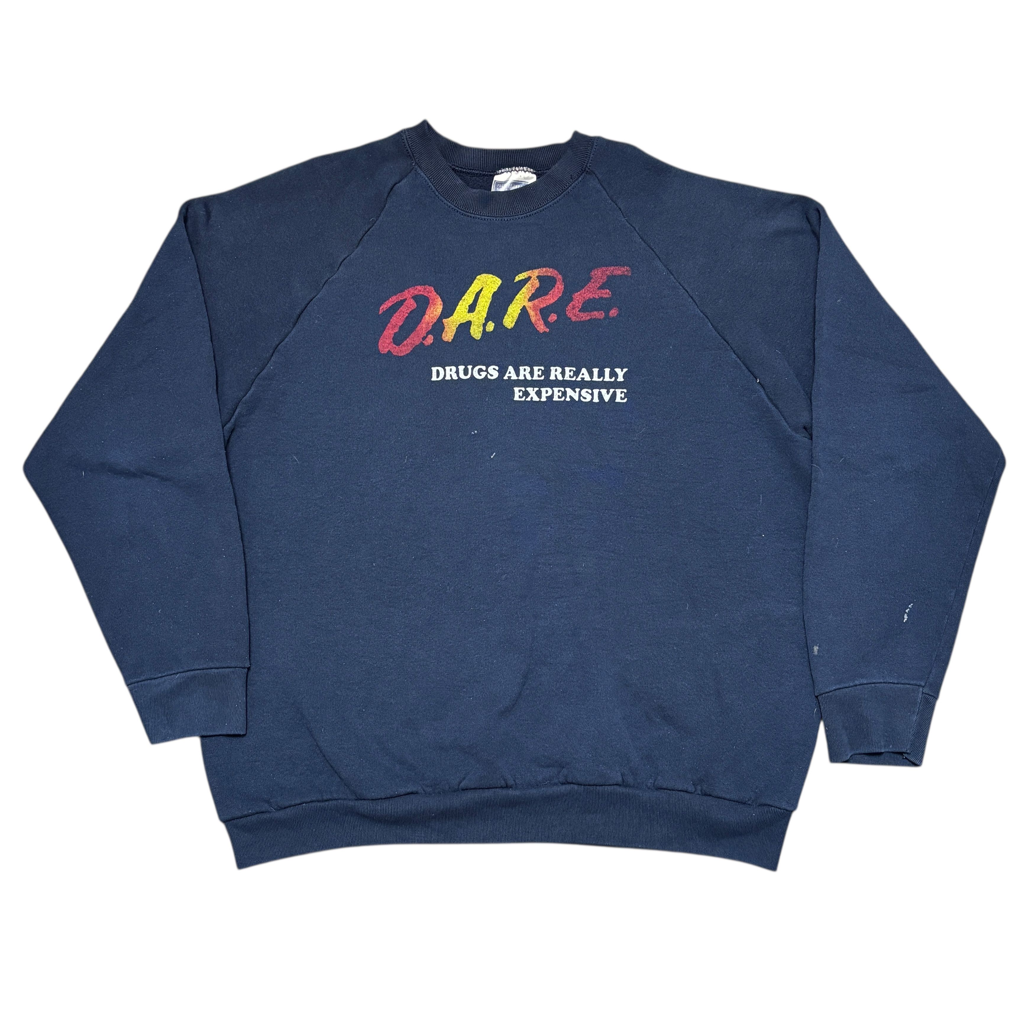 Vintage Vintage 90s Dare Sweatshirt Humor Funny Drugs Size US XL / EU 56 / 4 - 1 Thumbnail