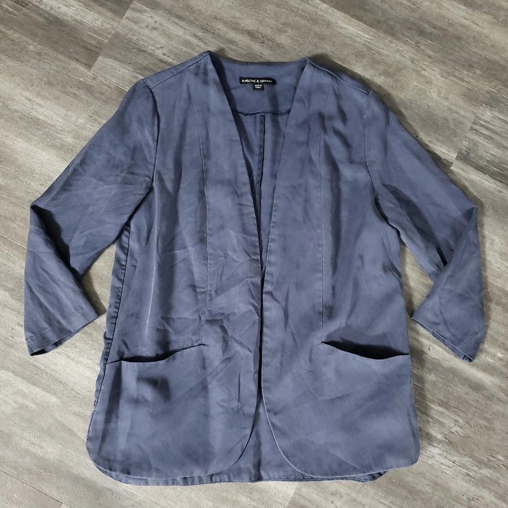 Designer Dust Blue Harlowe & Graham Dressy Cardigan Size M / US 6-8 / IT 42-44 - 1 Thumbnail