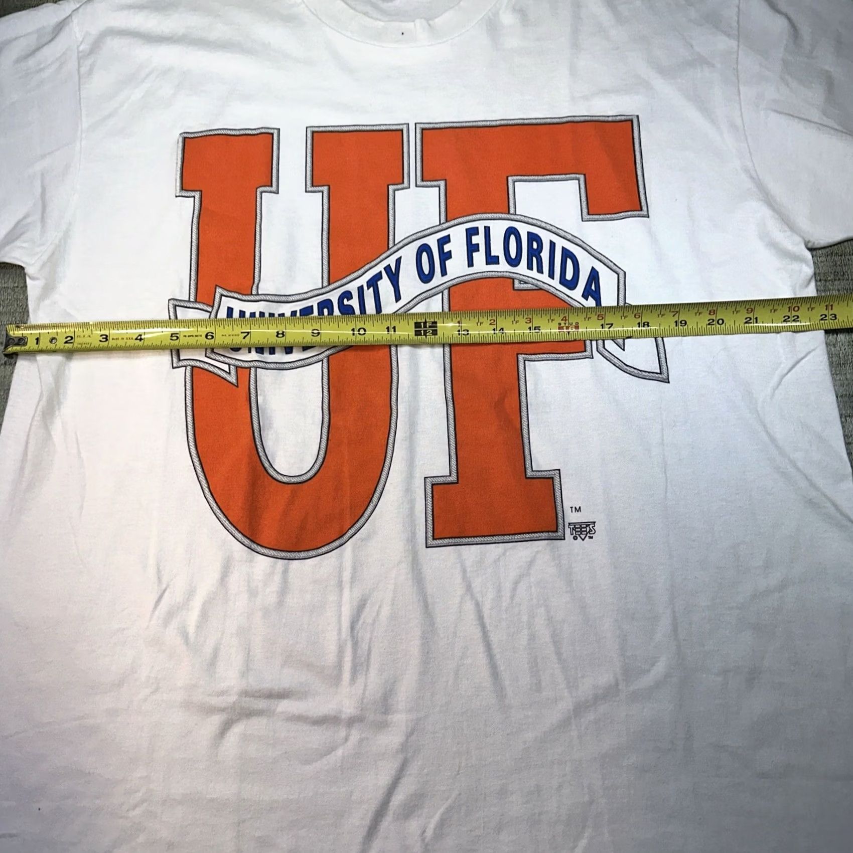 Hanes VINTAGE Hanes 50-50 T-Shirt Univ Of Florida White XL Mens Single Stitch Size US XL / EU 56 / 4 - 5 Thumbnail