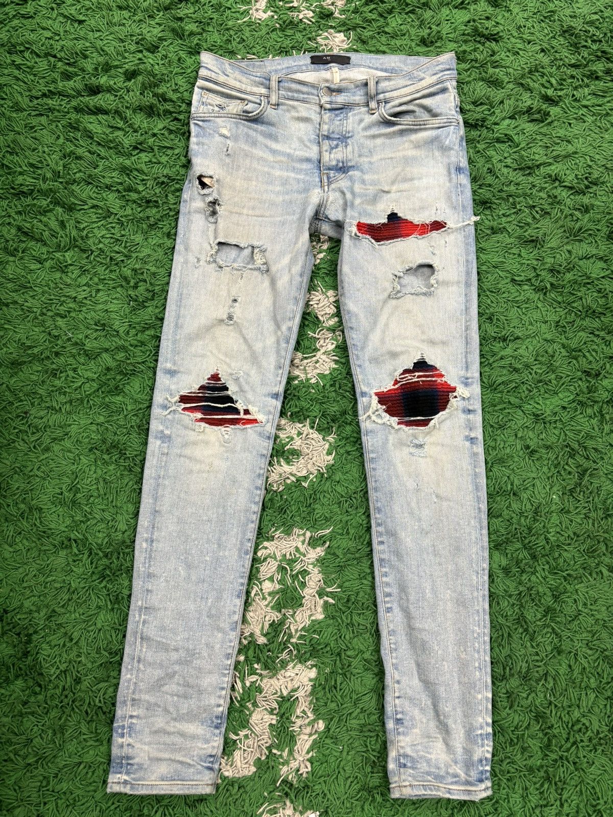 Amiri Amiri mx1 blue red navy patch 31 Size US 31 - 1 Thumbnail
