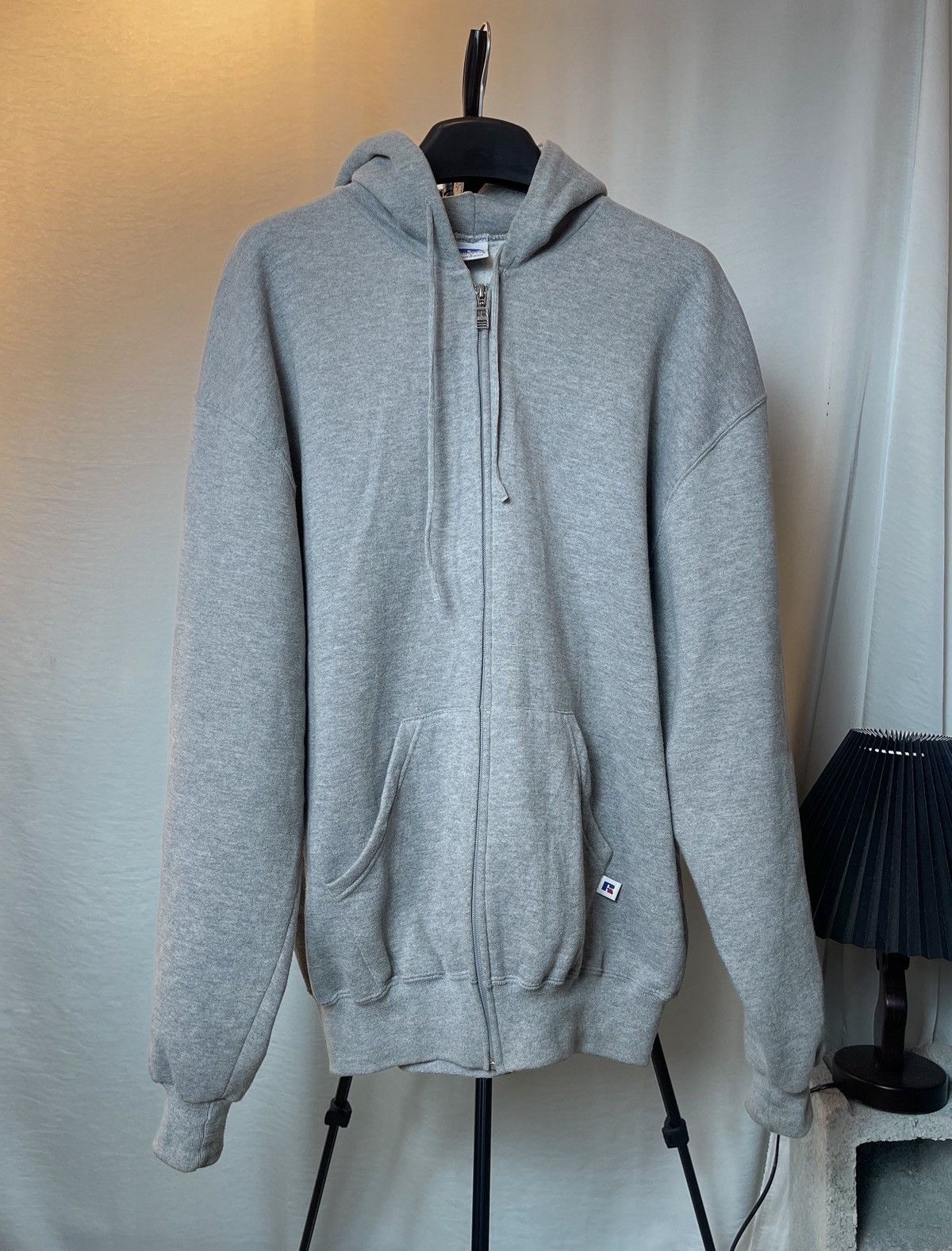 Russell Athletic Vintage Russell Athletic Zip Up Hoodie Green Boxy