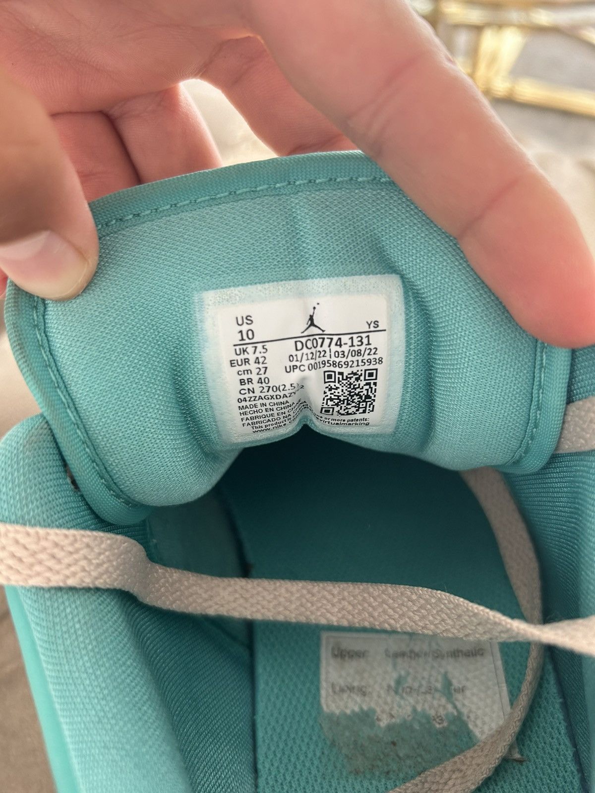 Jordan Brand × Nike JORDAN 1 LOW TROPICAL TEAL Size US 8.5 / EU 41-42 - 5 Thumbnail
