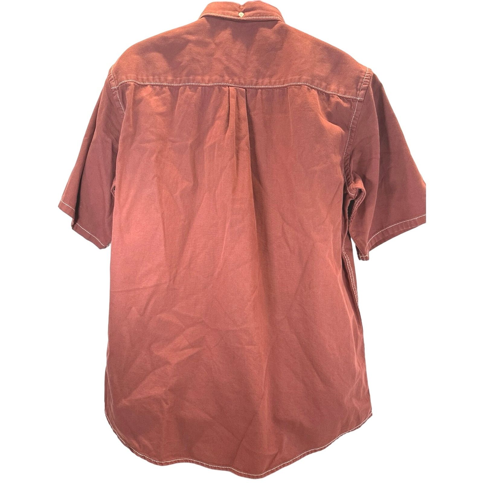 Zara Cotton Twill Brown Short Sleeve Button Up men sz M Size US M / EU 48-50 / 2 - 3 Thumbnail