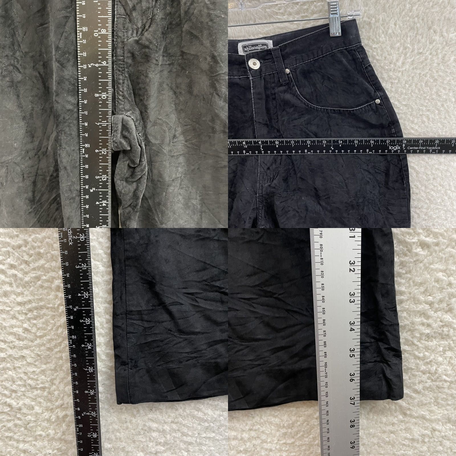 Vintage VINTAGE Y2K Faux Leather Pants Petite Short High Waisted 26 in 27 in Black Xhilaration 6P Womens Glam Rock Size 28" / US 6 / IT 42 - 8 Thumbnail