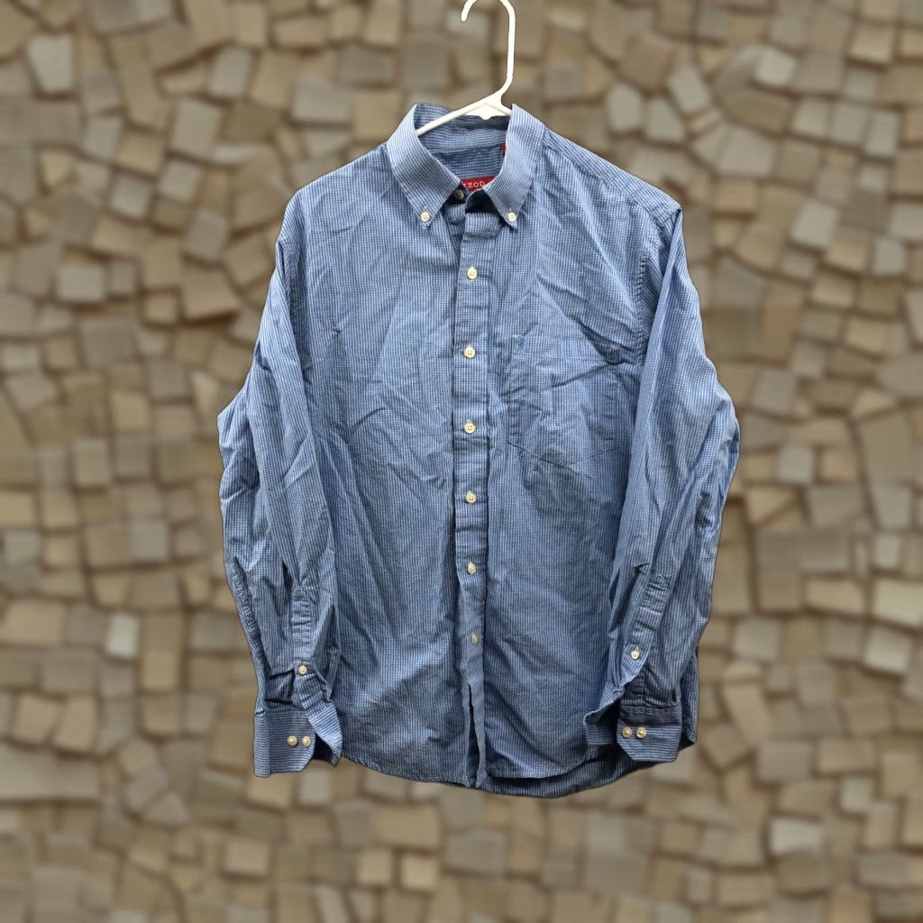 Izod IZOD Shirt Blue Plaid Long Sleeve Button-Down Collar Mens Small Casual, Business, Travel Size US S / EU 44-46 / 1 - 1 Thumbnail