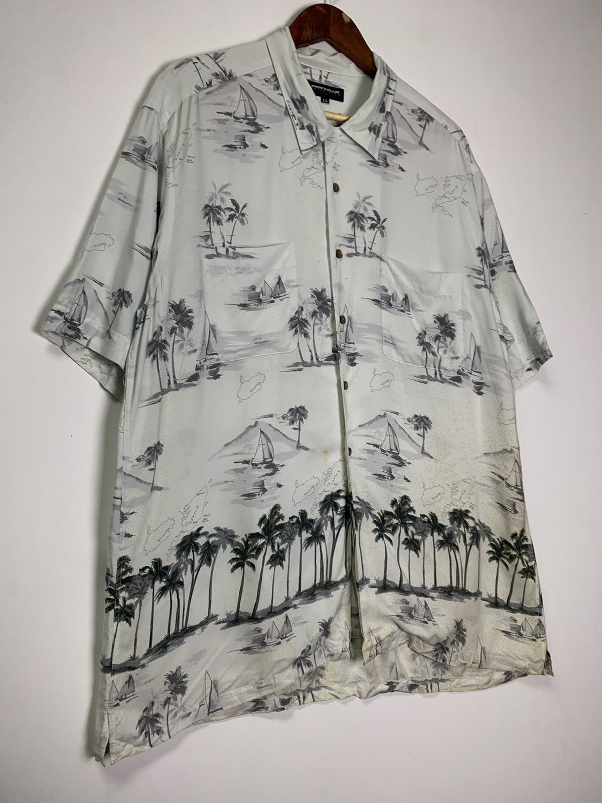 Vintage Men’s Club Collection hawaiian shirt Size US L / EU 52-54 / 3 - 4 Thumbnail