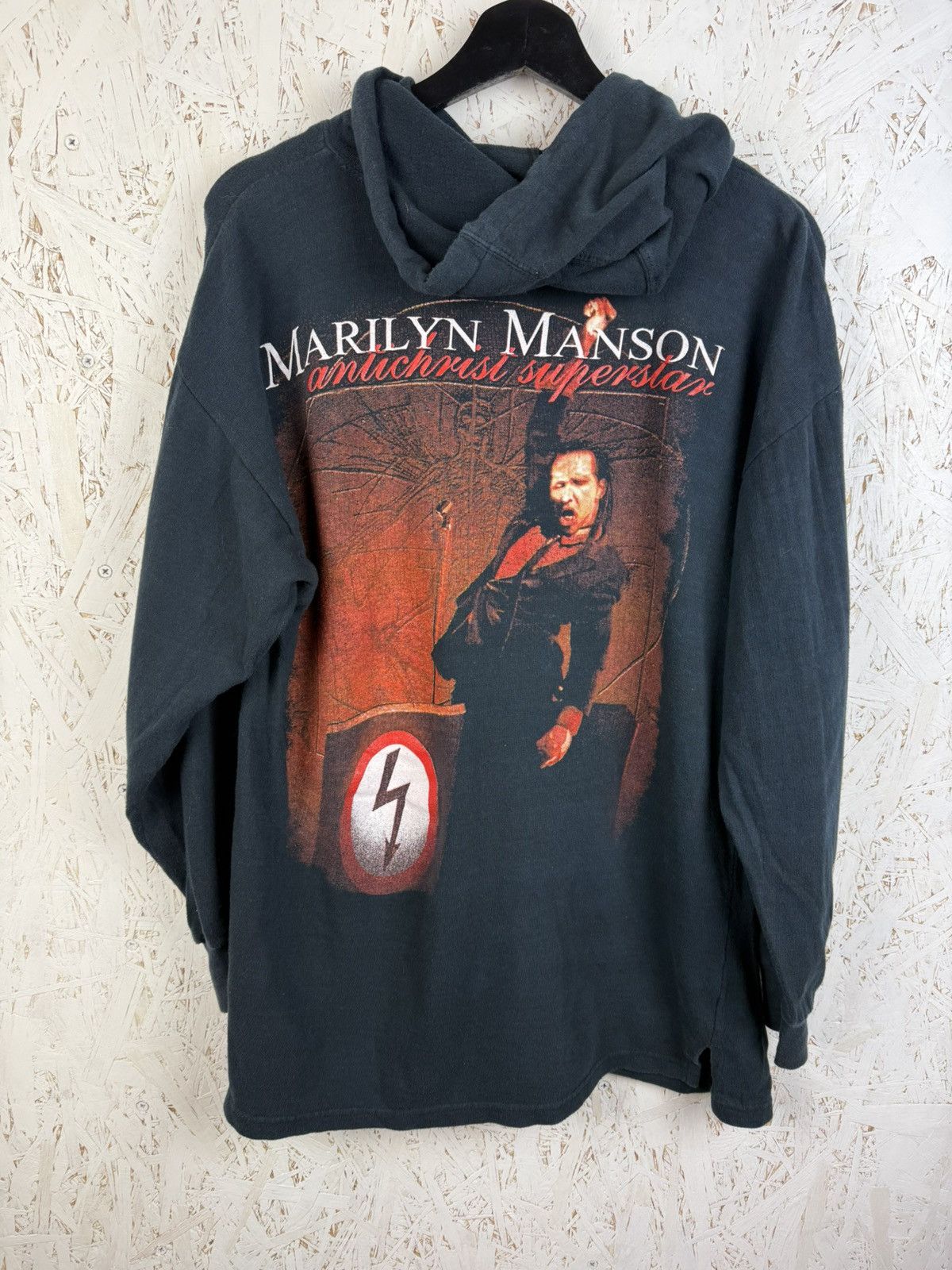 Band Tees 90s Marilyn Manson Antichrist Superstar Euro Boot Hoodie ~M Size US M / EU 48-50 / 2 - 6 Thumbnail