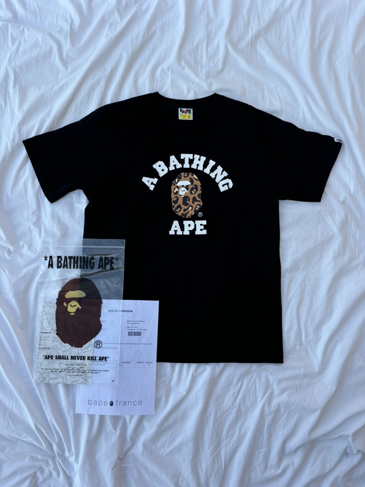 Bape Tee Bape Leopard College Size US XL / EU 56 / 4 - 1 Thumbnail