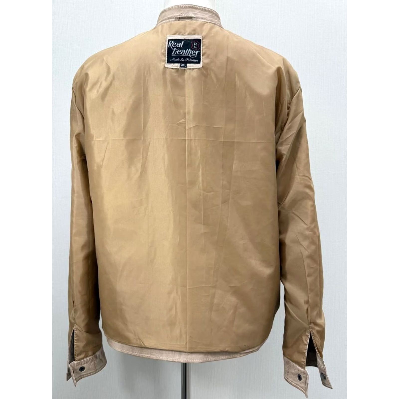 Vintage VINTAGE Men's Italian Sheepskin Genuine Leather Jacket Premium Soft Beige Coat Size L Size US L / EU 52-54 / 3 - 4 Thumbnail