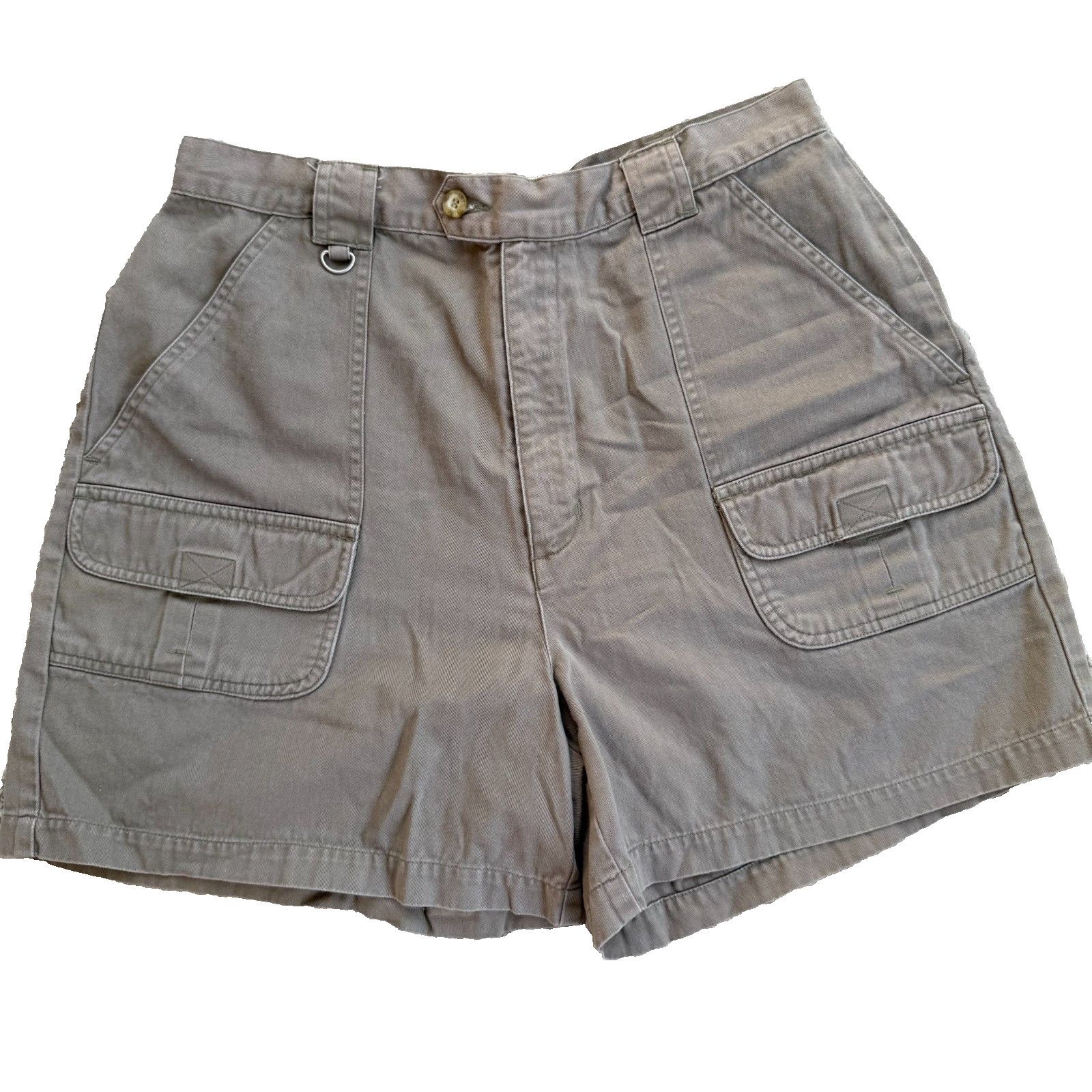 G.H. Bass & Co. G.H. Bass & Co 100% Cotton Cargo Shorts W 14 Relaxed Khaki Size 36" / US 14 / IT 50 - 1 Thumbnail