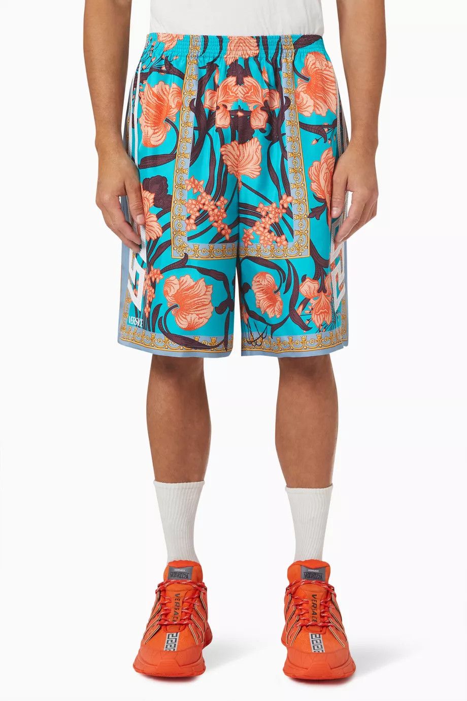 Versace Versace Men's Acid Bouquet Silk Shorts Size US 32 / EU 48 - 2 Thumbnail