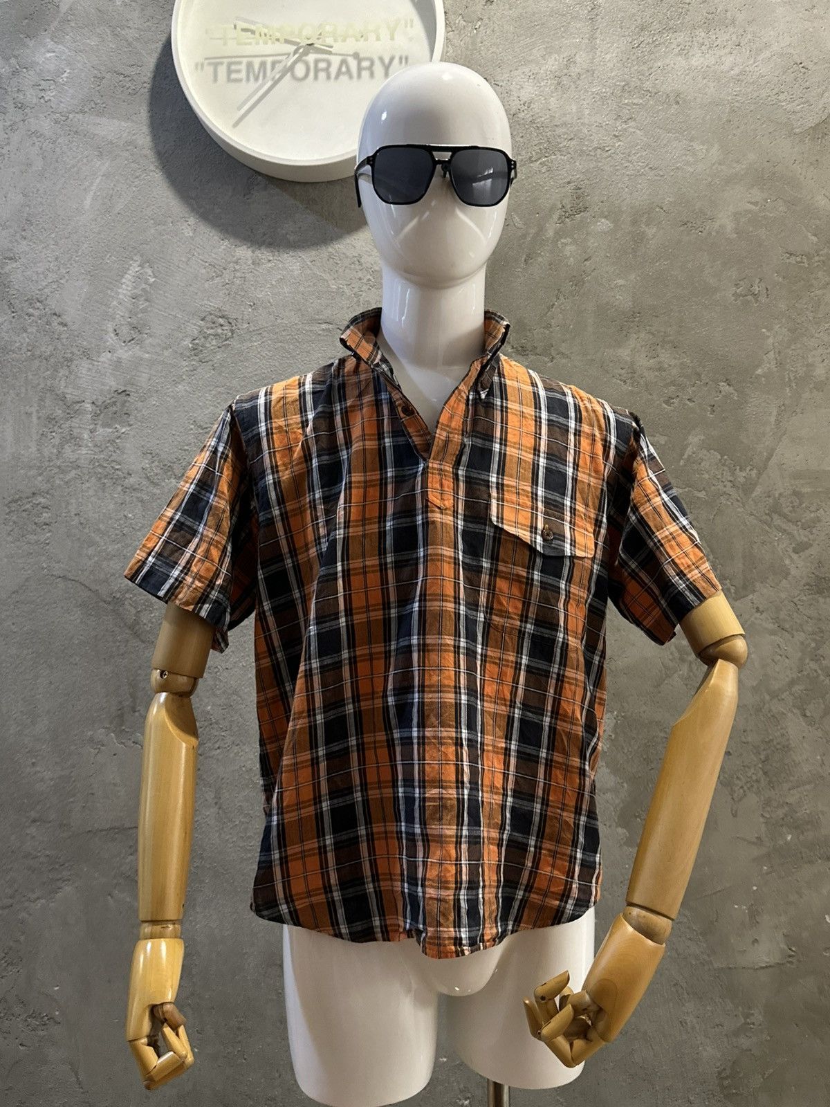 Evisu Evisu Yamane Half Button Up Shirt Made in Japan Size US M / EU 48-50 / 2 - 3 Thumbnail