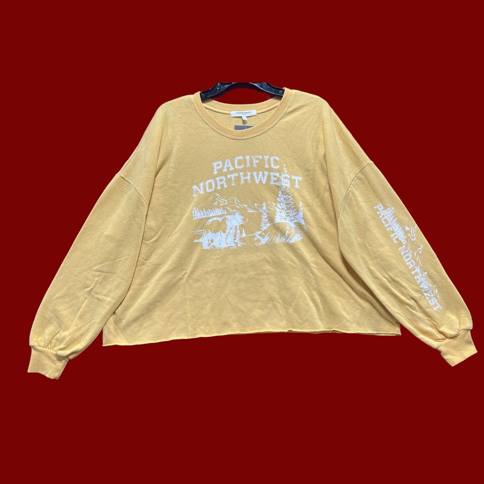 Other Women’s Crop Top Sweatshirt - Yellow - Extra Larga Size XL / US 12-14 / IT 48-50 - 1 Thumbnail