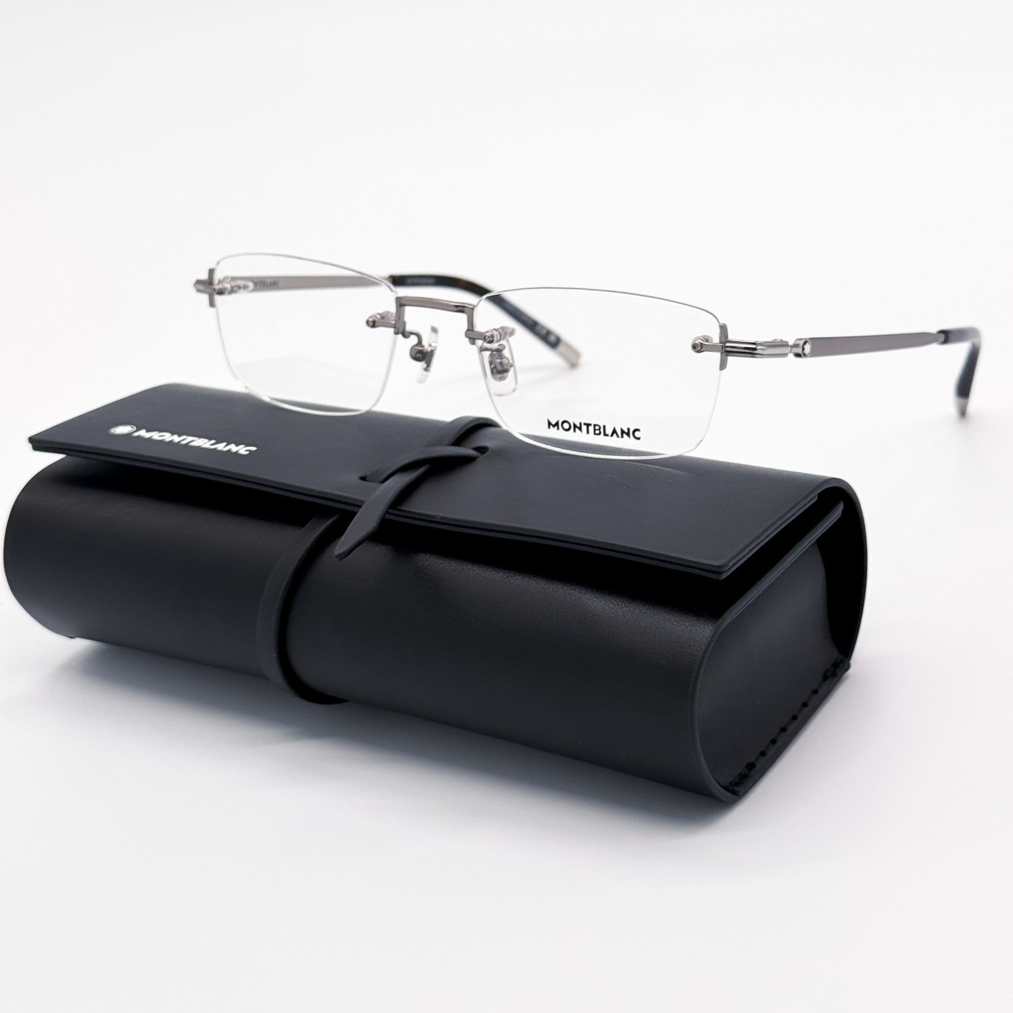 Montblanc NEW MONTBLANC EYEGLASSES MB0132O 002 RUTHENIUM MEN EYEWEAR Size ONE SIZE - 1 Thumbnail