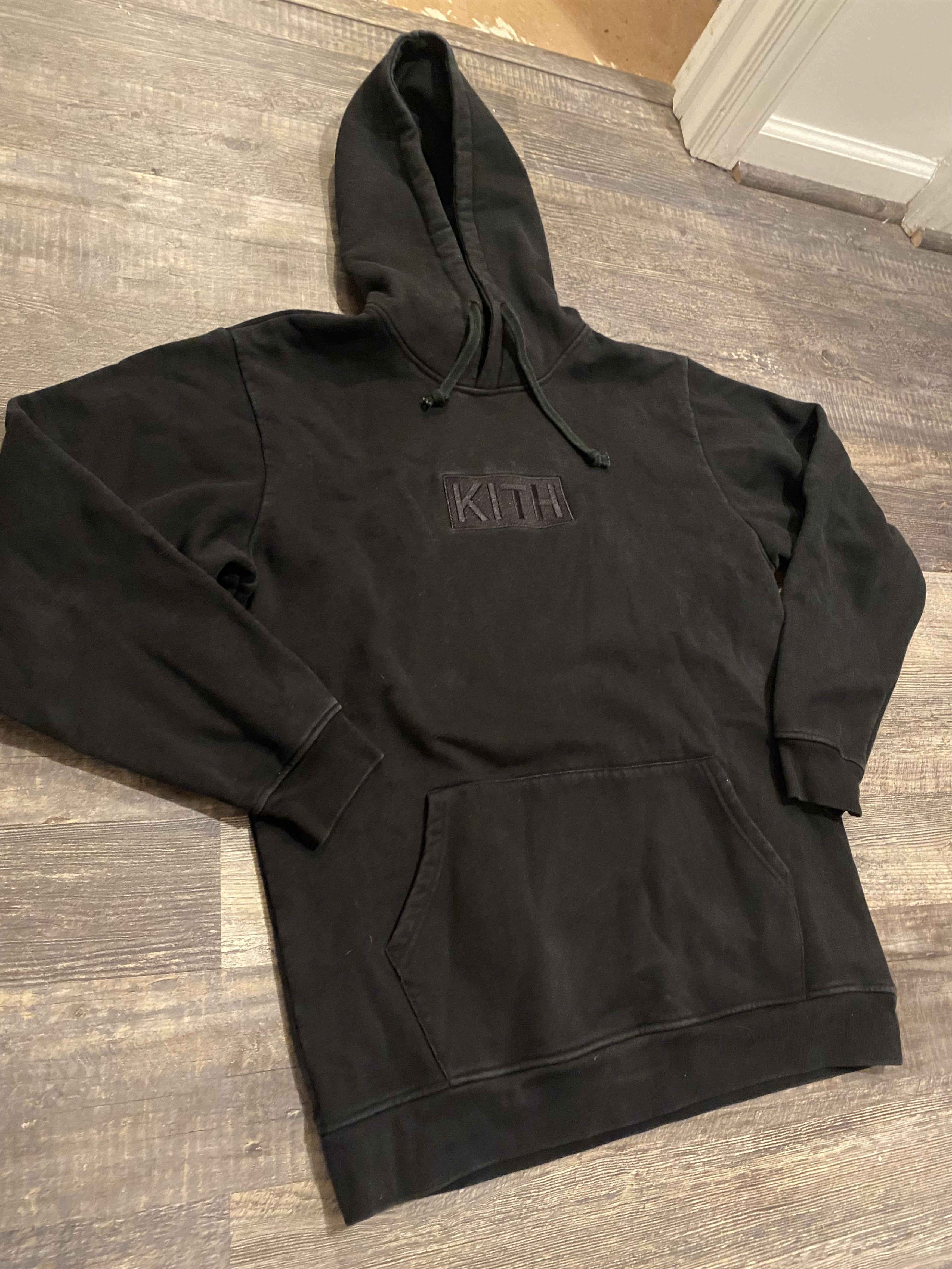 Kith × Versace Kith x Versace Black Velour Box Logo Hoodie