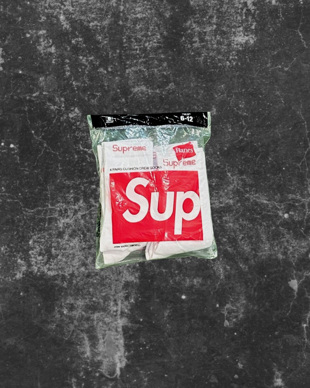 Supreme Supreme x Hanes White Crew Socks 4 Pack Size 6–12 Size ONE SIZE - 1 Preview