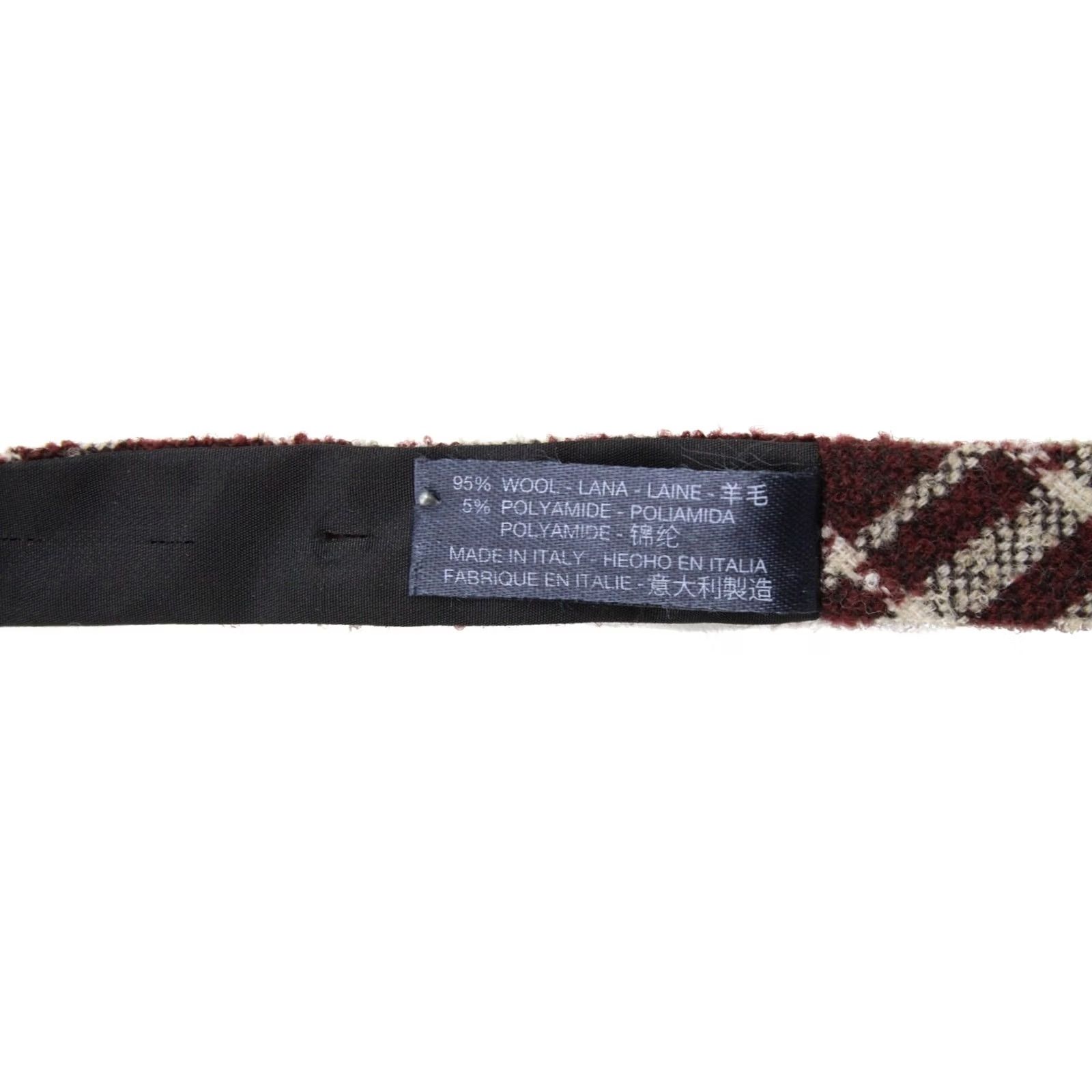 Suitsupply SUITSUPPLY Bow Tie Check Bordeaux Wool Blend Adjustable Classic Men's ONE SIZE Size ONE SIZE - 4 Thumbnail