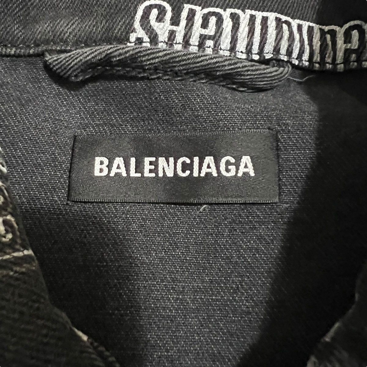 Balenciaga BALENCIAGA 20AW MULTI LOGO DENIM JACKET BAGGY PANTS SET Size 46S - 3 Thumbnail