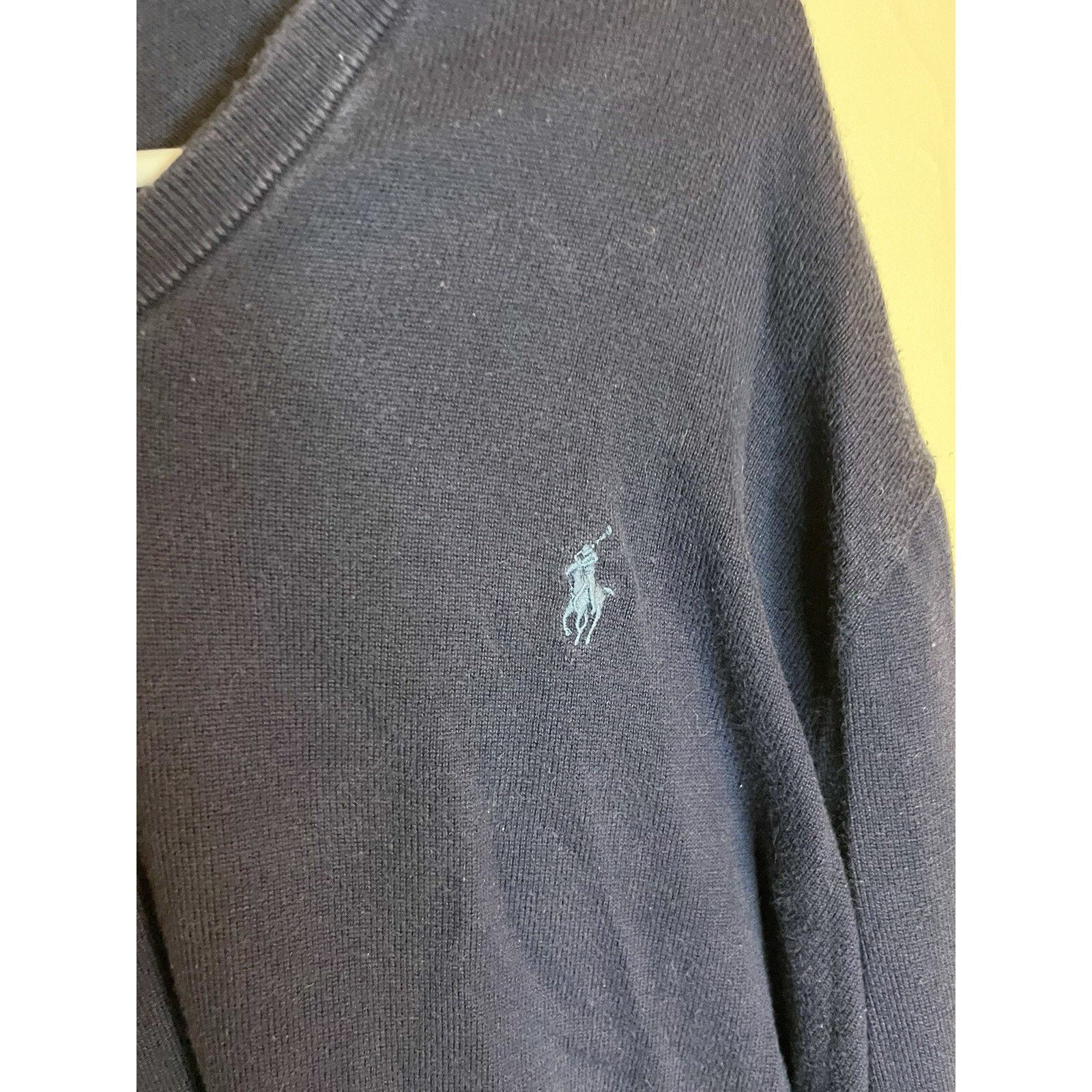 Polo Ralph Lauren Polo Ralph Lauren Sweater Men's XL Navy Blue V-Neck Pullover Size US XL / EU 56 / 4 - 3 Thumbnail