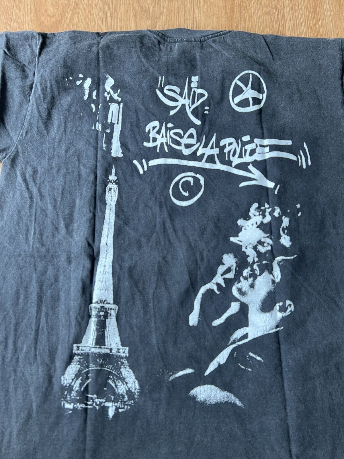 Band Tees La Haine French Movie By Mathieu Kassovitz Black Faded Tee Size US L / EU 52-54 / 3 - 5 Thumbnail
