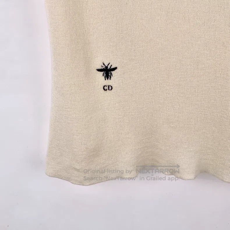 Dior Dior Nude bee embroidery cashmere round-neck short-sleeved Size XS / US 0-2 / IT 36-38 - 4 Thumbnail