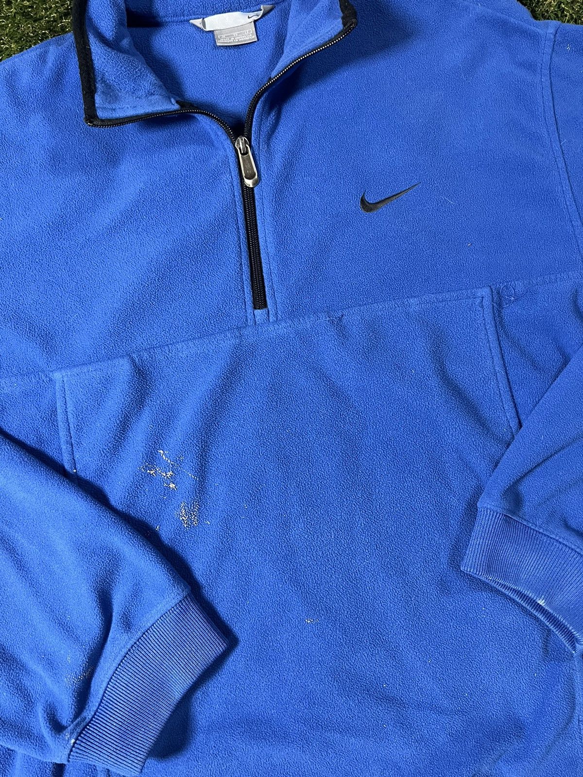 Nike Vintage Y2K Distressed Blue Nike Fleece Sherpa Jacket Size US XL / EU 56 / 4 - 2 Thumbnail