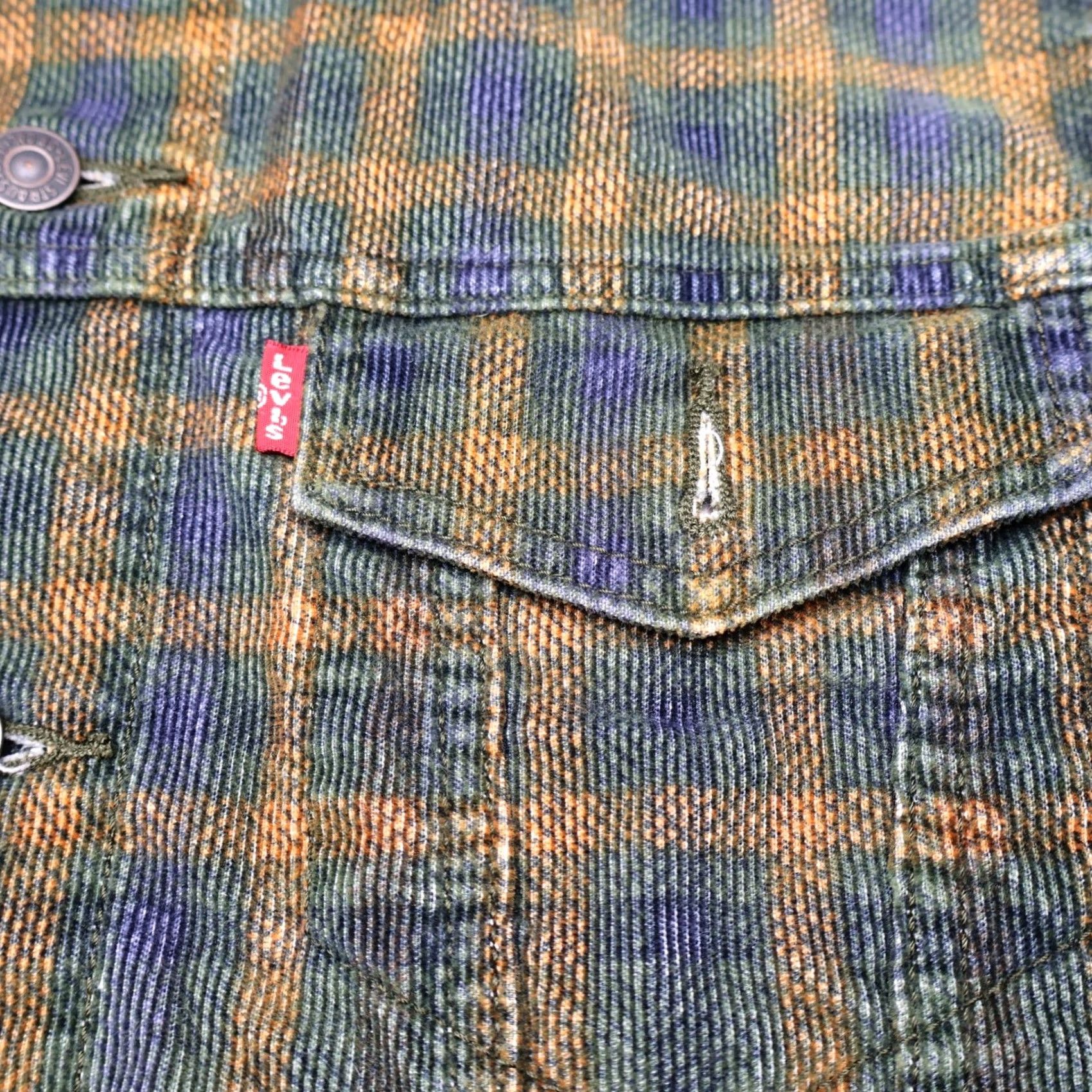 Levi's VINTAGE Levis Jacket Mens Small Black Plaid Corduroy Trucker Button Front Streetwear Size US S / EU 44-46 / 1 - 5 Thumbnail
