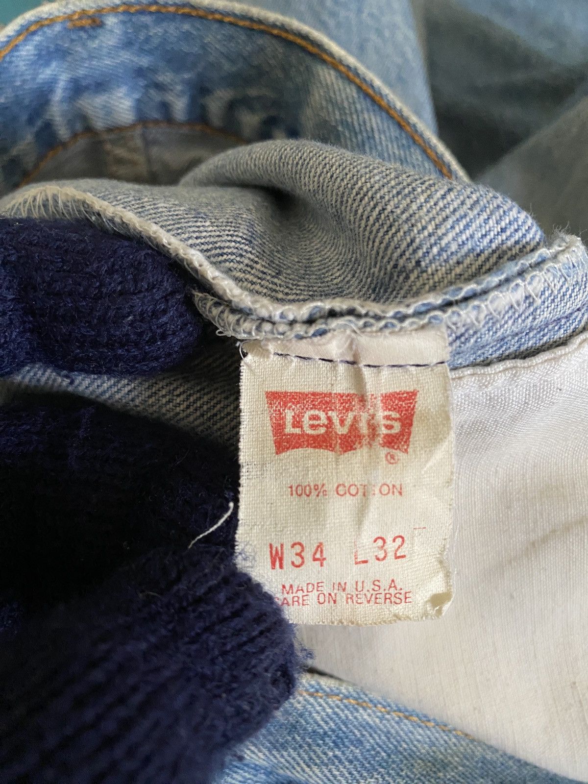 Levi's Vintage 90s Levi’s 501 Distressed Denim Size US 32 / EU 48 - 14 Thumbnail