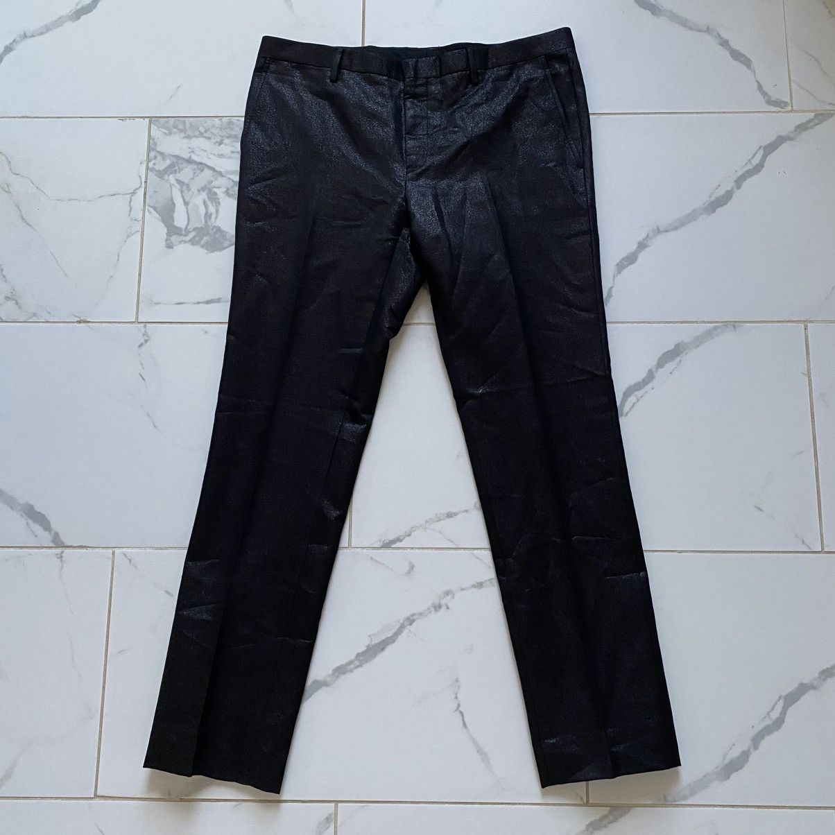 Lanvin Lanvin Trousers Pants Black Sparkle Acetate Blend 48 / 36W Size 36" / US 14 / IT 50 - 1 Thumbnail