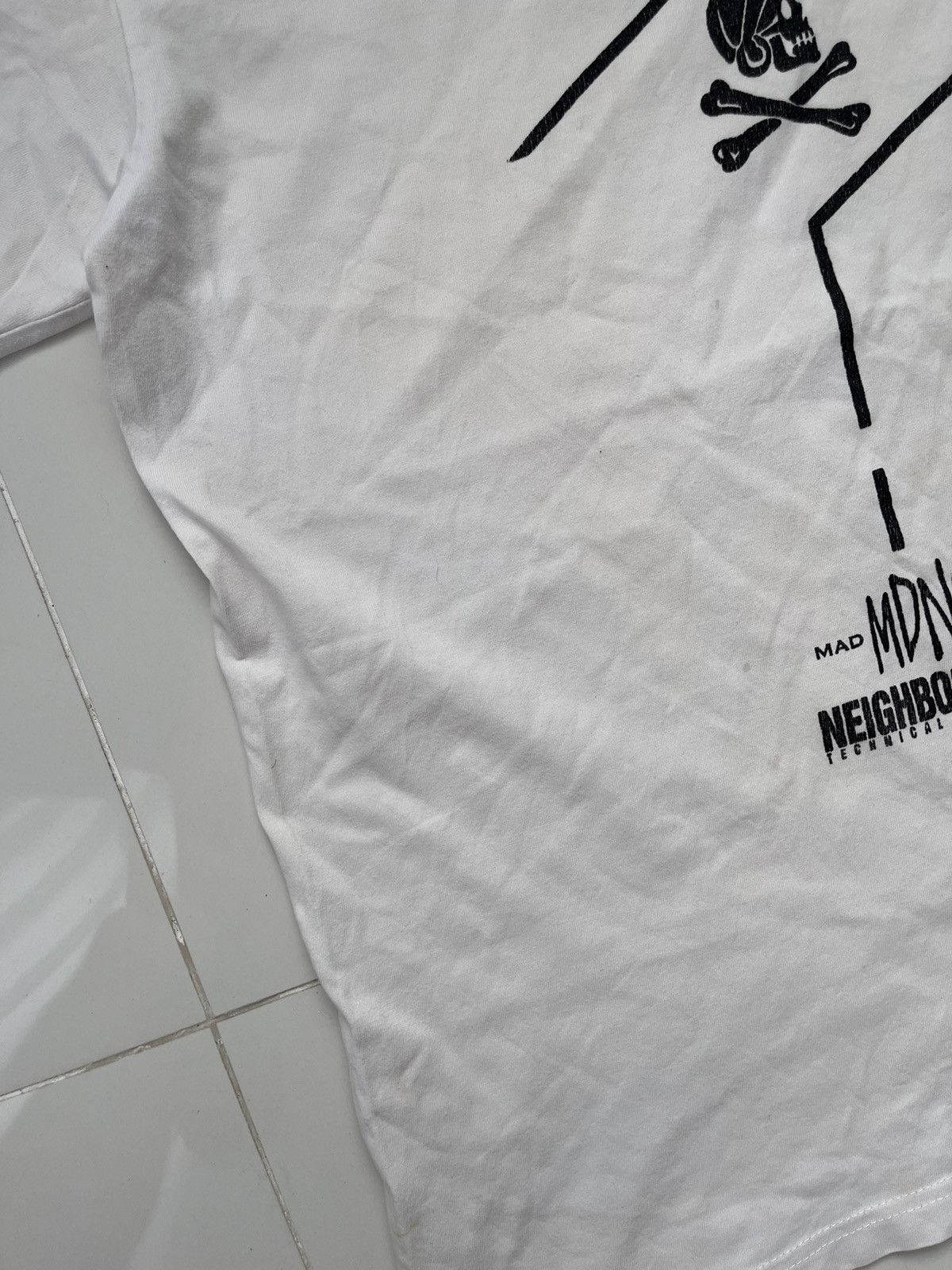 Neighborhood NEIGHBORHOOD X MADNESS RARE SKULL LOGO Y2K TEE Size US L / EU 52-54 / 3 - 5 Thumbnail