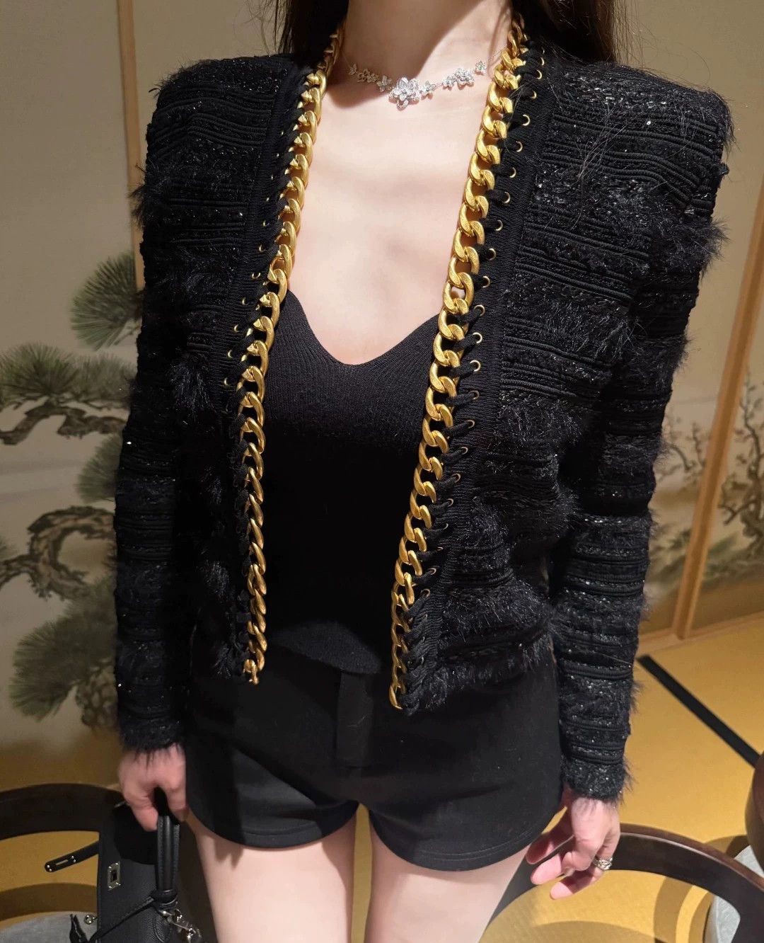 Balmain Balmain Like New 25FW Black Metal Chain Jacket Size 36 Size XS / US 0-2 / IT 36-38 - 7 Thumbnail