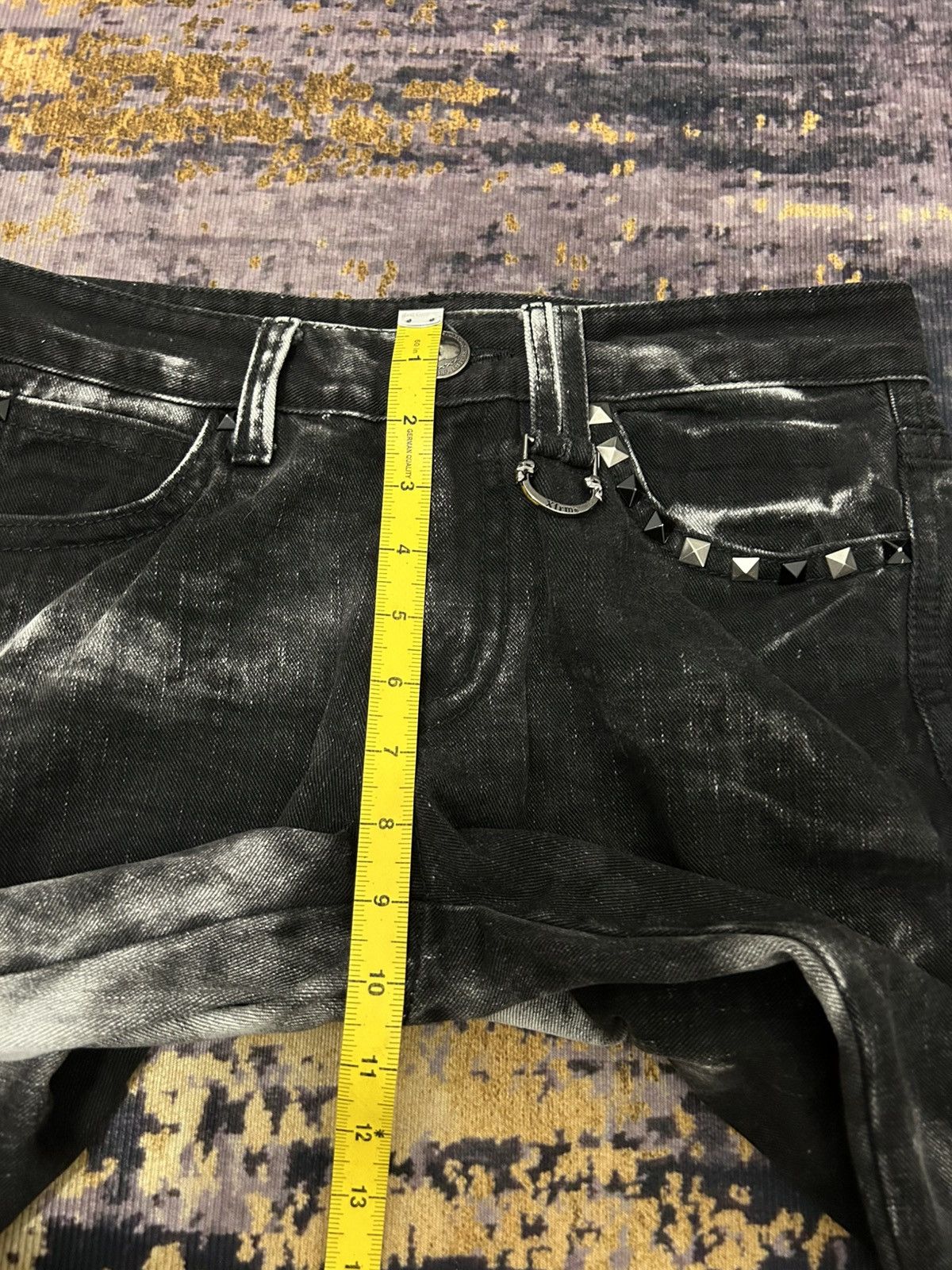 Tornado Mart Xfrm Skull Swarovski Clawmark Studded Jeans Size US 31 - 19 Thumbnail